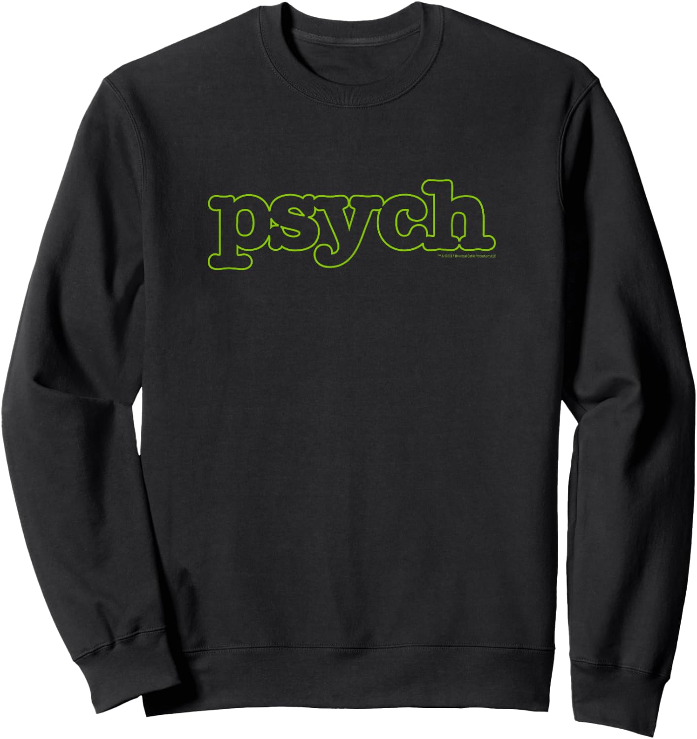 Psych Outline Logo Comfortable - Official Sweatshirt - Sweatshirt | Black