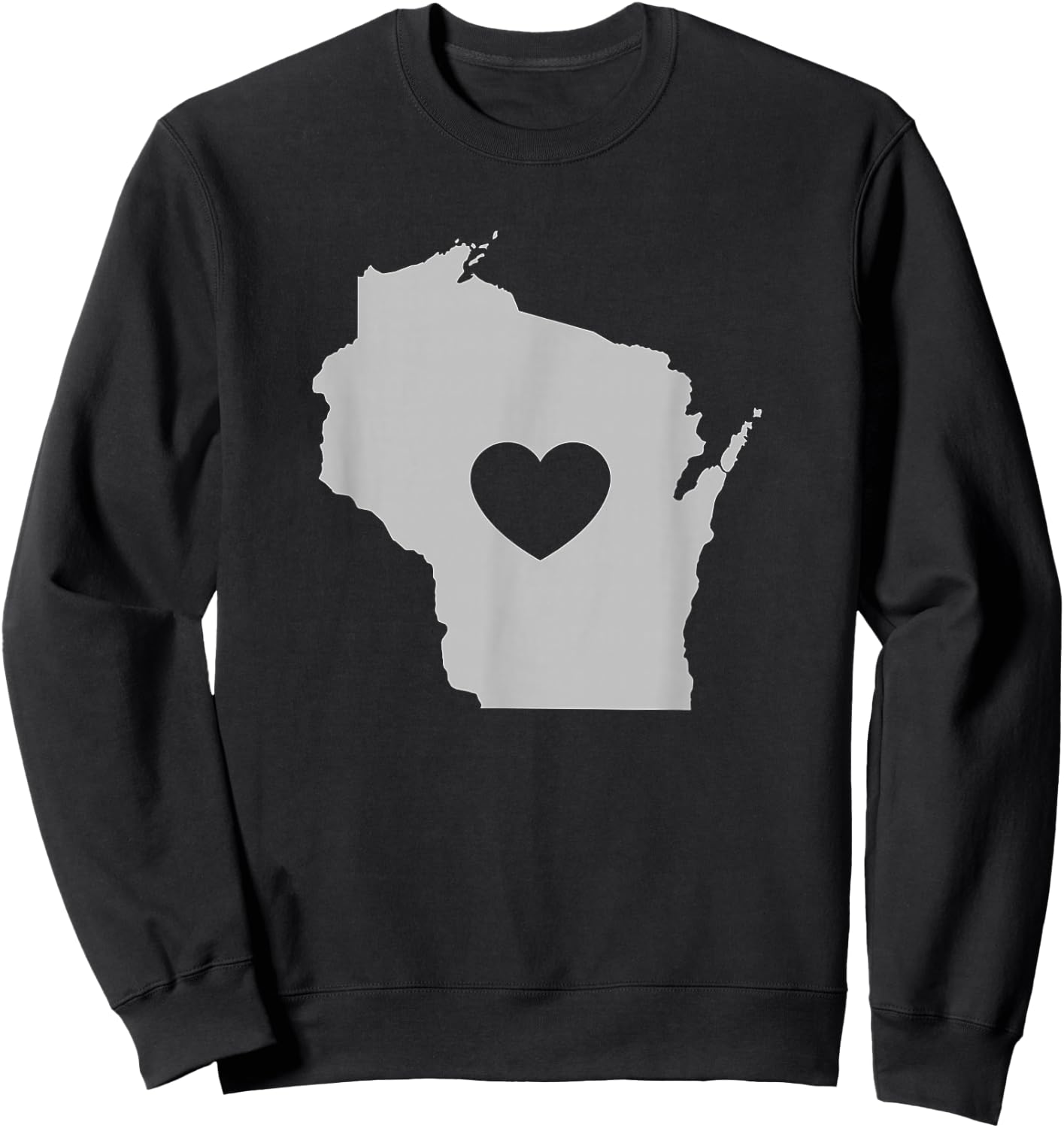 The Official Wisconsin Love Heart Sweatshirt - Sweatshirt | Black