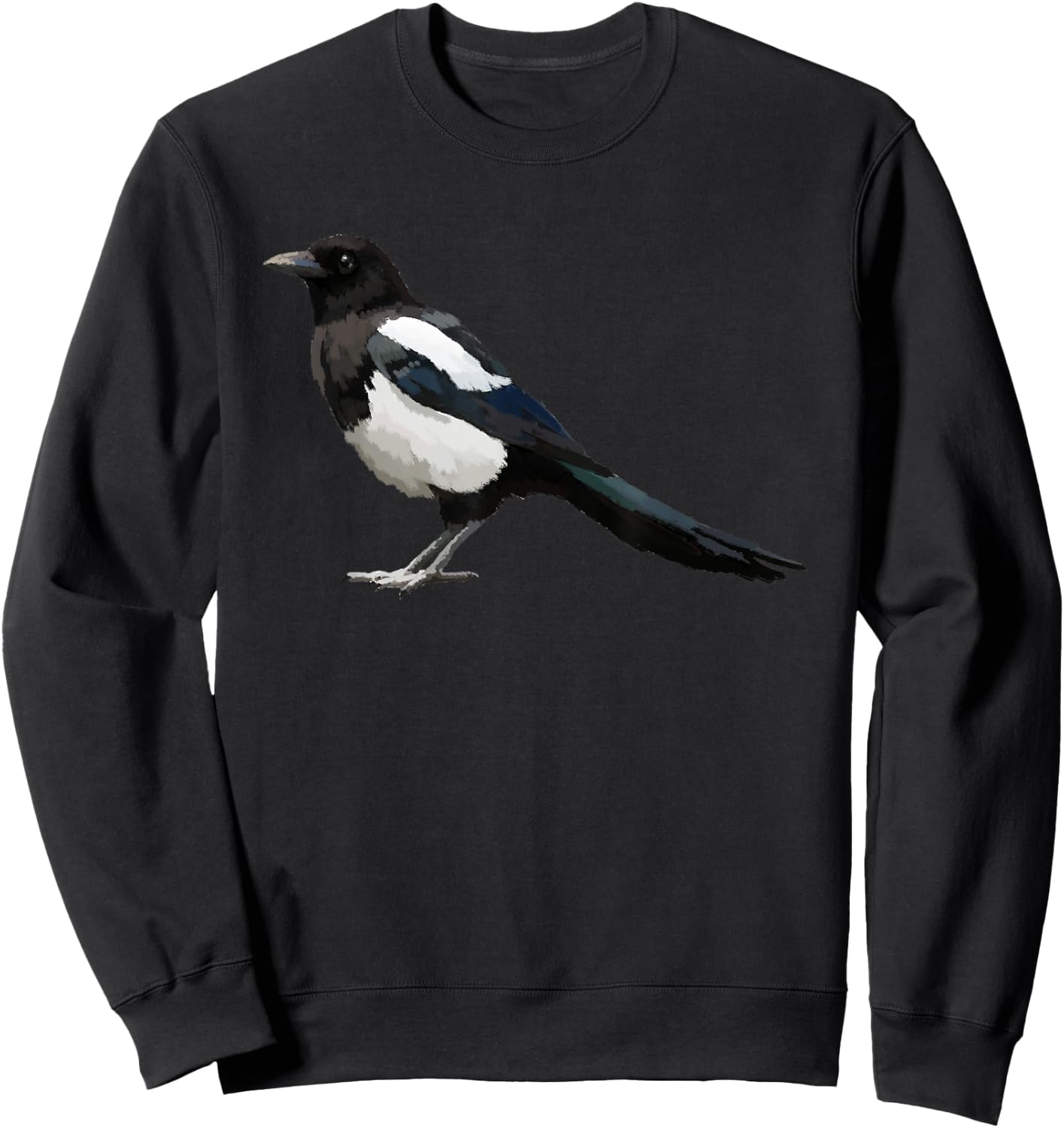Eurasian Magpie Bird T Shirt Sweatshirt - Sweatshirt | Black
