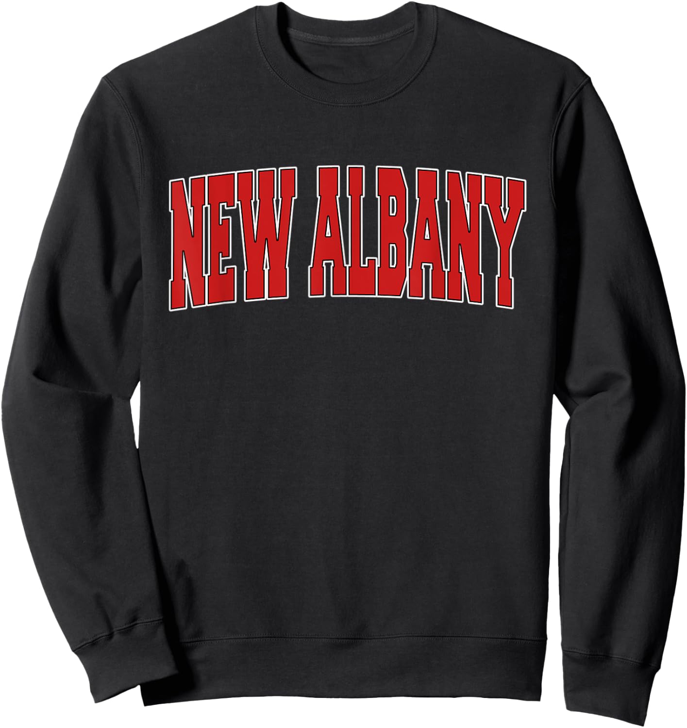 NEW ALBANY IN INDIANA Varsity Style USA Vintage Sports Sweatshirt - Sweatshirt | Black