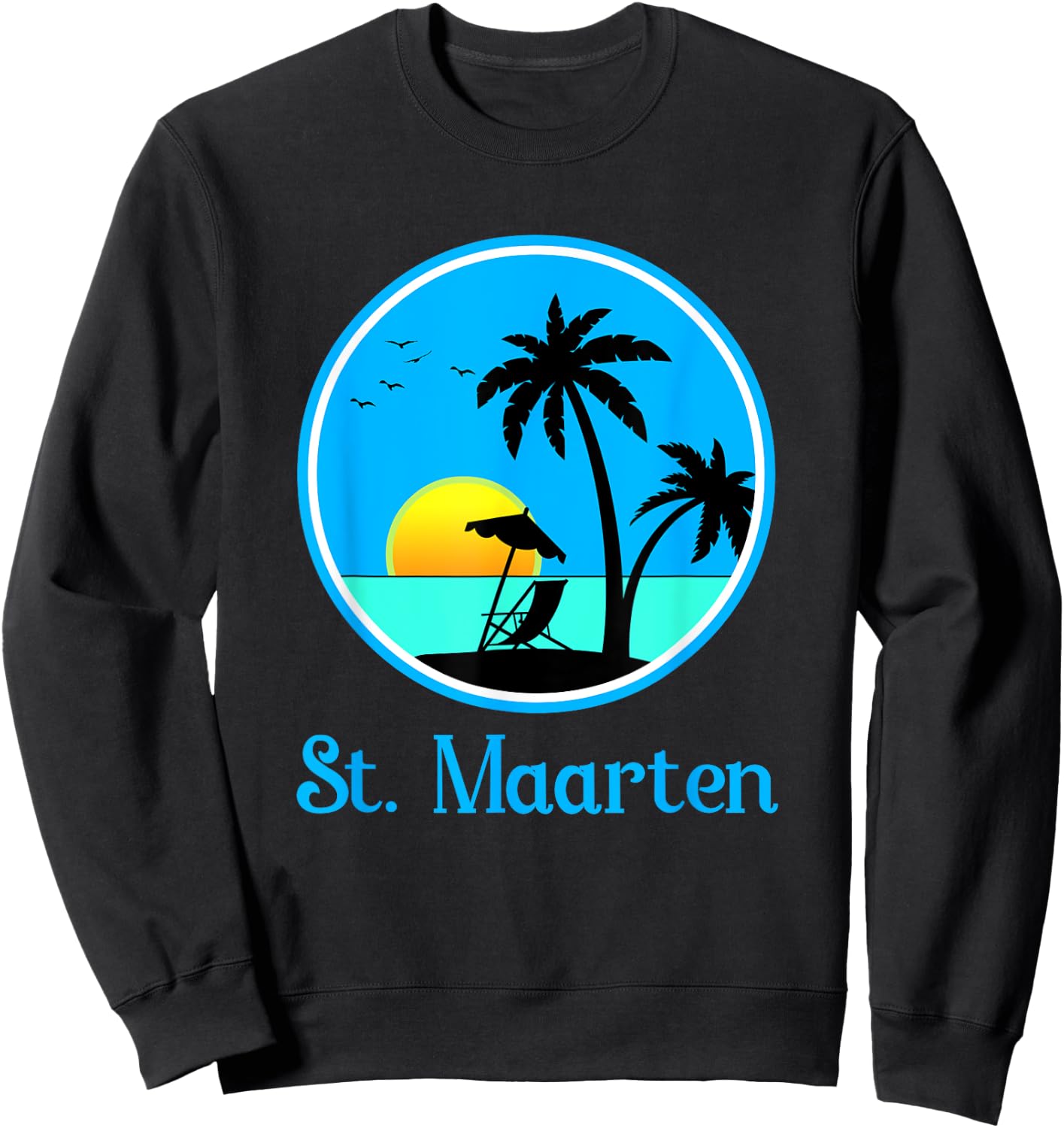 St. Maarten Souvenir Vacation Gift Sweatshirt - Sweatshirt | Black