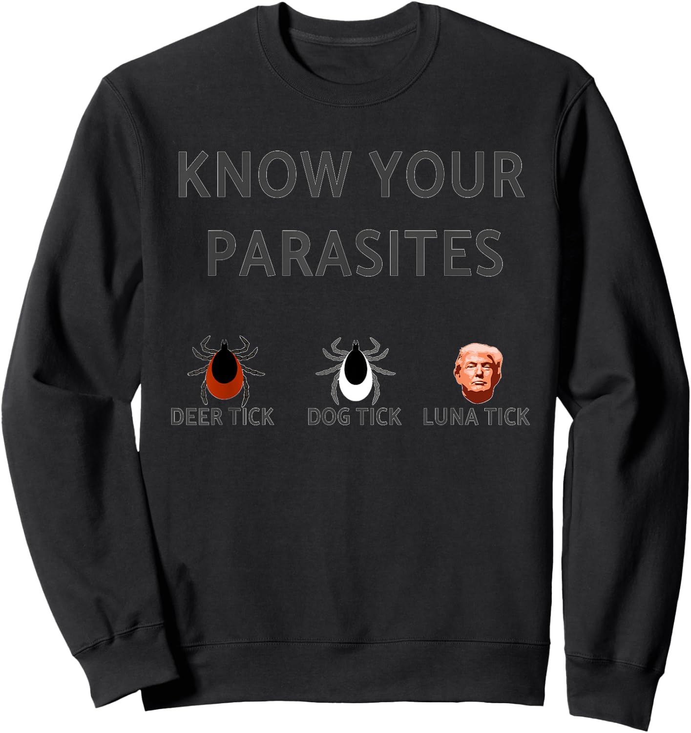 Know Your Parasites | Anti-Trump RESIST Sweatshirt - Sweatshirt | Black