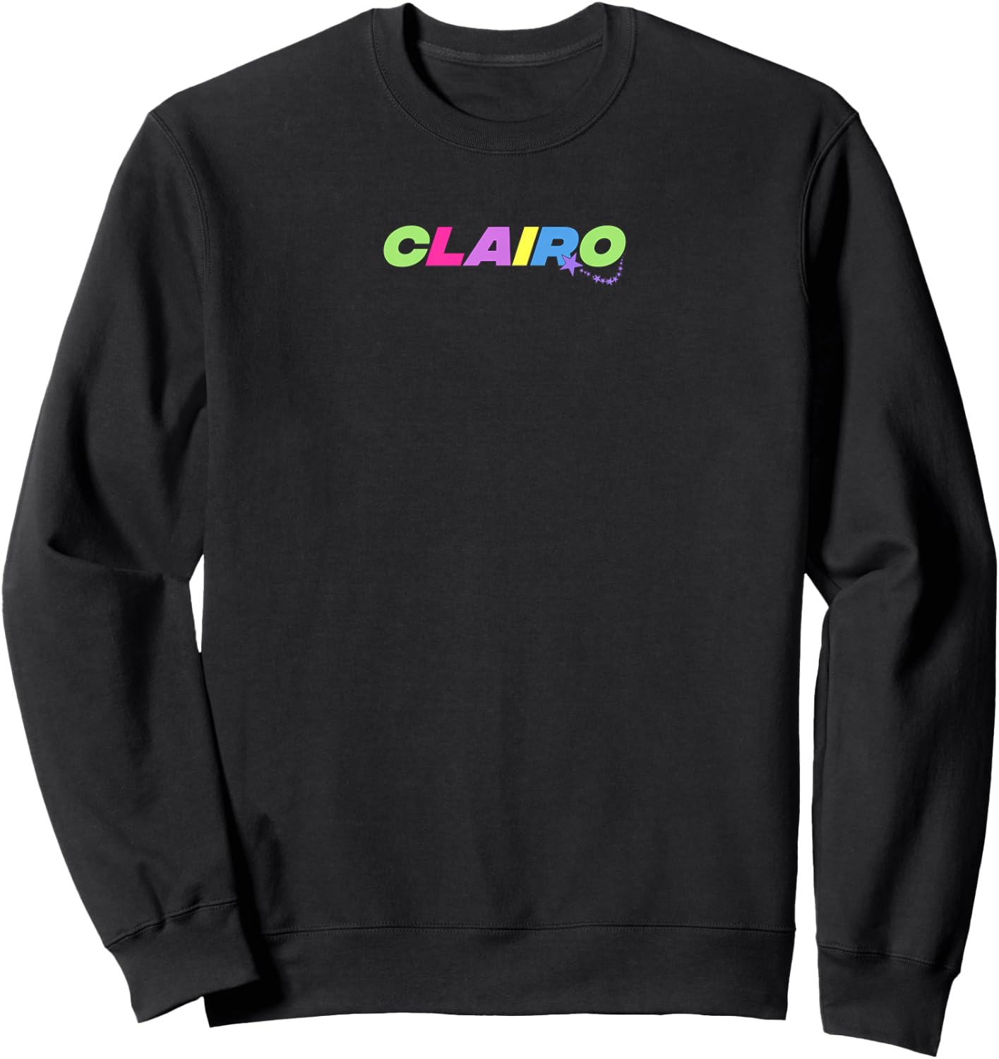 Colored Clairo Stars Sweatshirt - Sweatshirt | Black