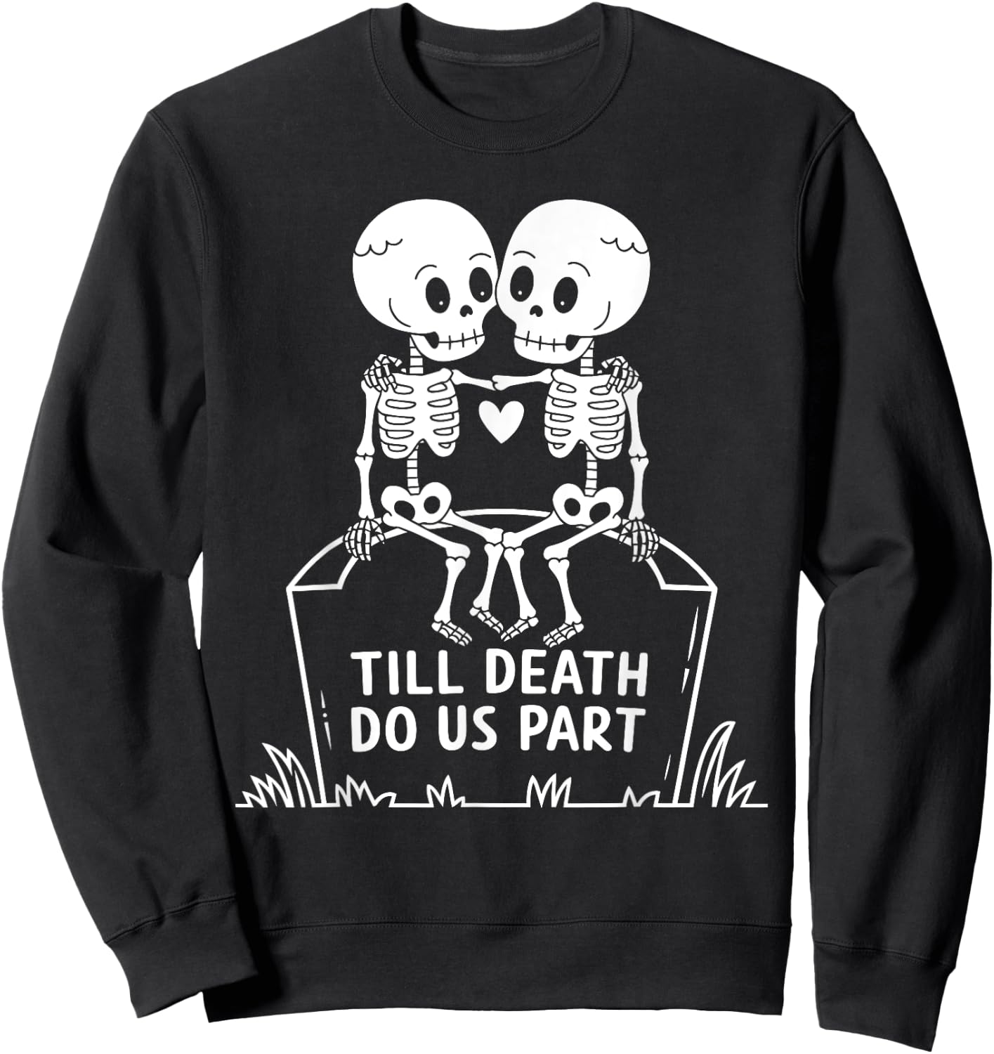 Till death do us part Skeleton Couple Sweatshirt - Sweatshirt | Black