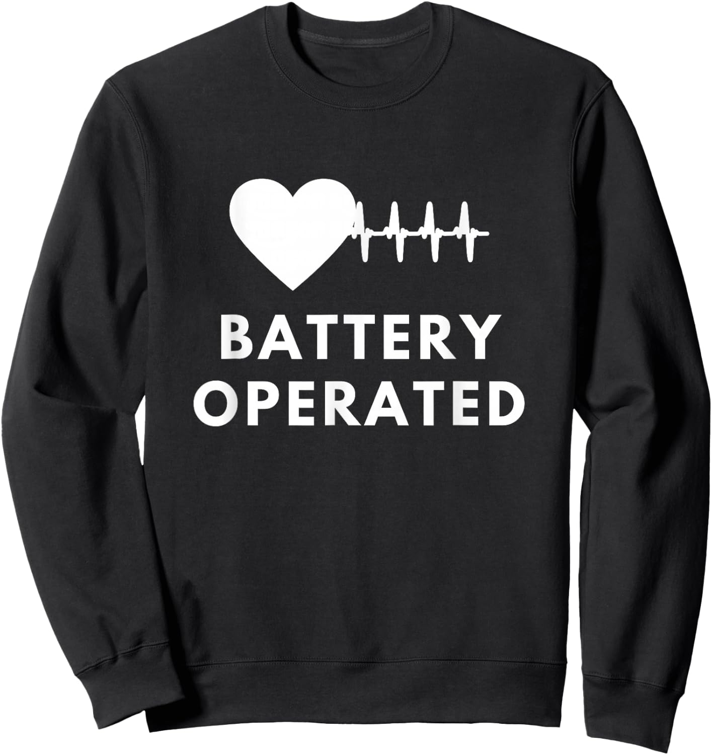 Battery Heart Implantable Cardioverter Defibrillator Sweatshirt - Sweatshirt | Black