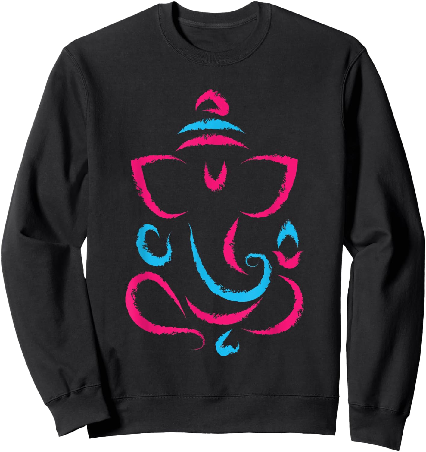 Yoga Hindu Indian Meditation Deepavali Diwali Rangoli Ganesh Sweatshirt - Sweatshirt | Black