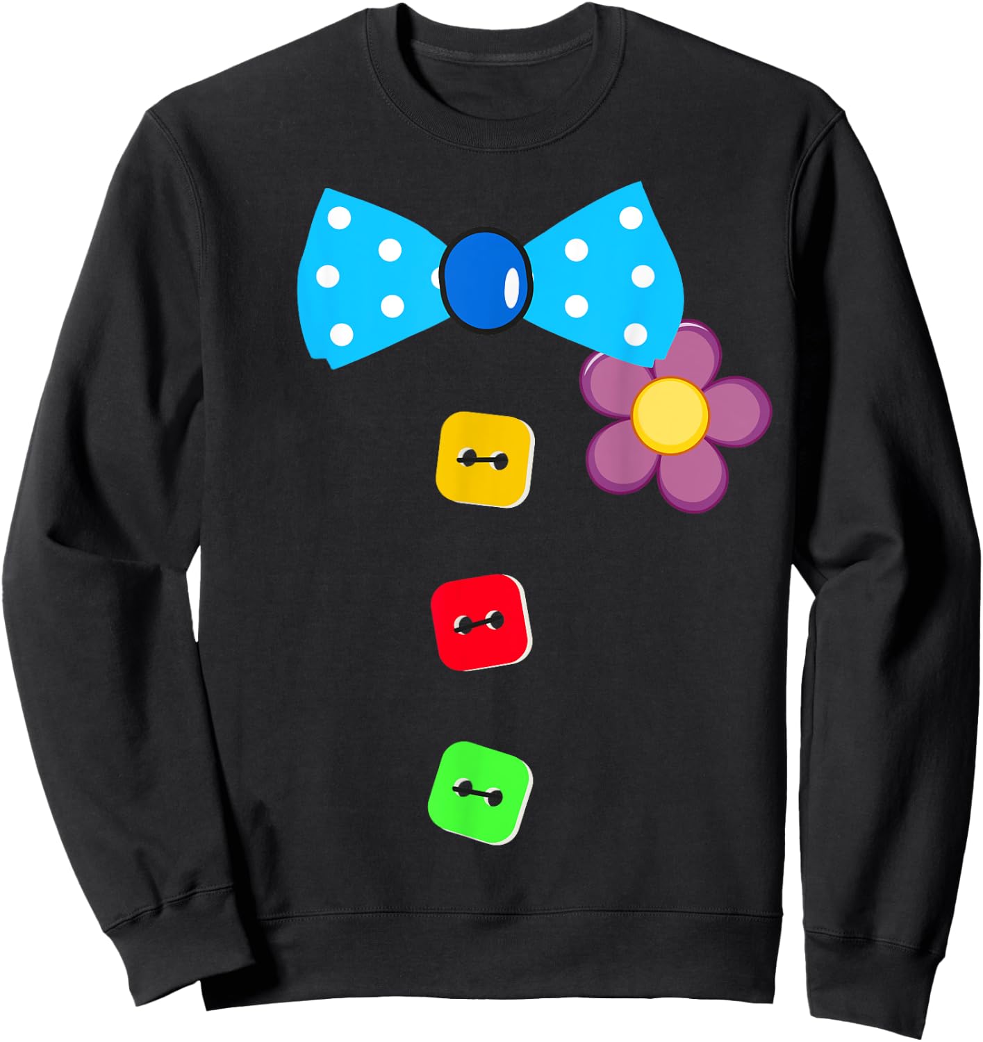 Halloween Clown Tie Costume For Man Woman And Kids Sweatshirt - Sweatshirt | Black
