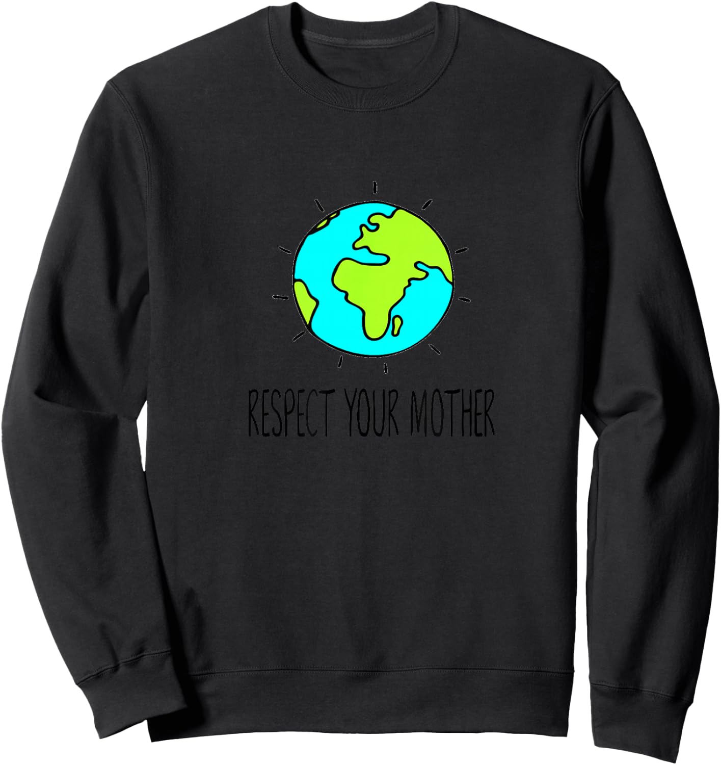 Respect your Mother Kid's , Mother Earth Shirt Sweatshirt - Sweatshirt | Black