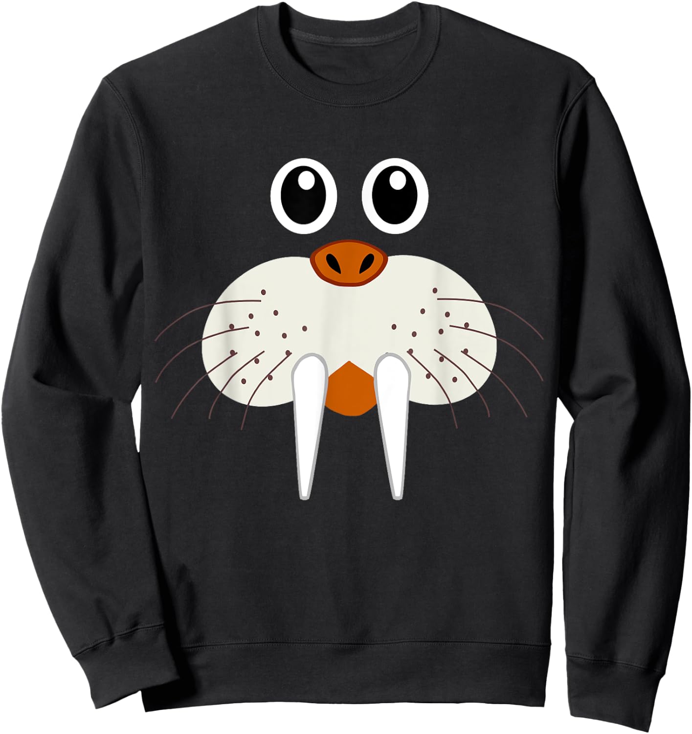 Cute Walrus Animal Costume - Funny Halloween Sweatshirt - Sweatshirt | Black