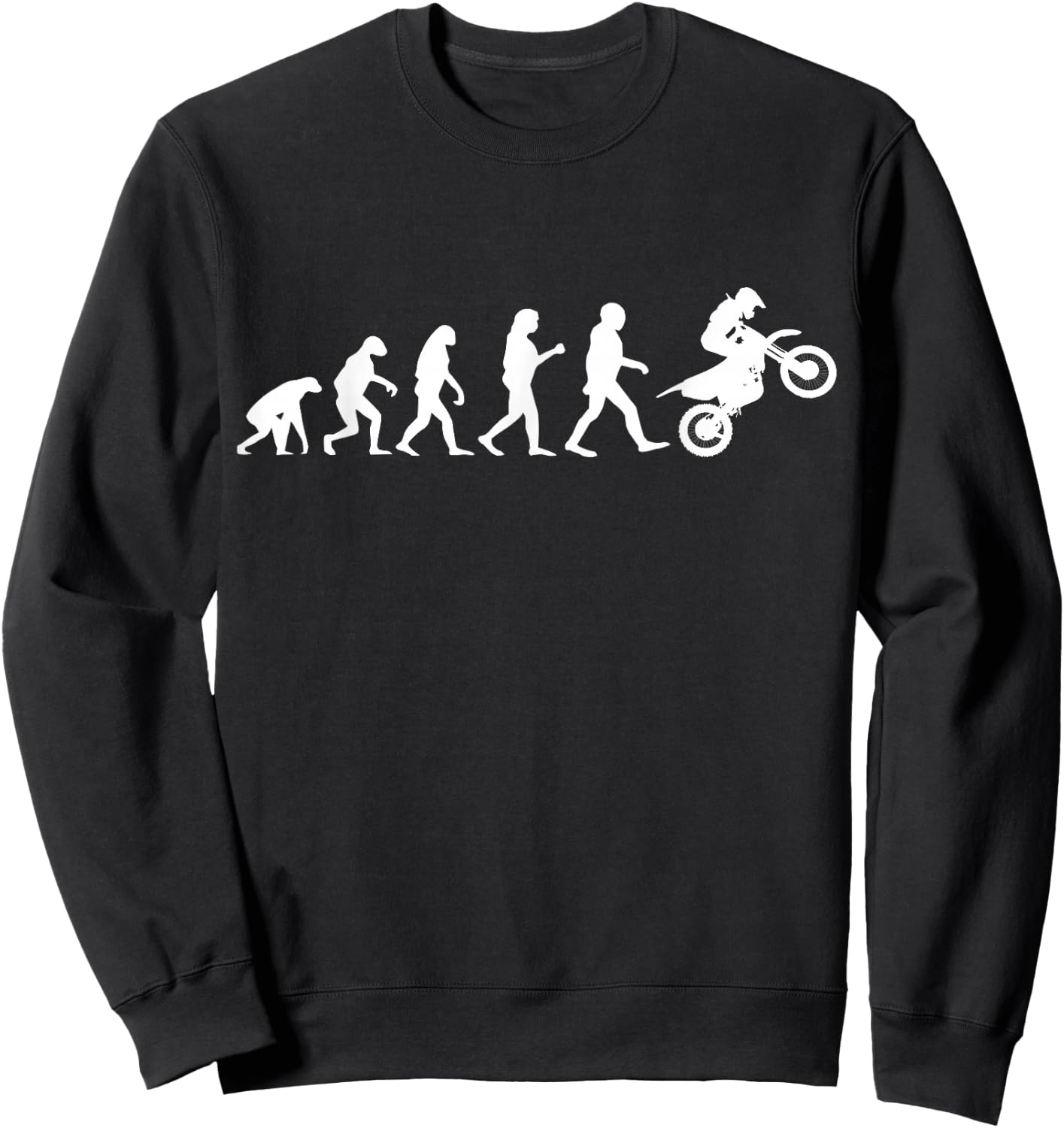 Evolution Biker Motocross MX Motorcycle Dirt Bike Rider Sweatshirt - Sweatshirt | Black