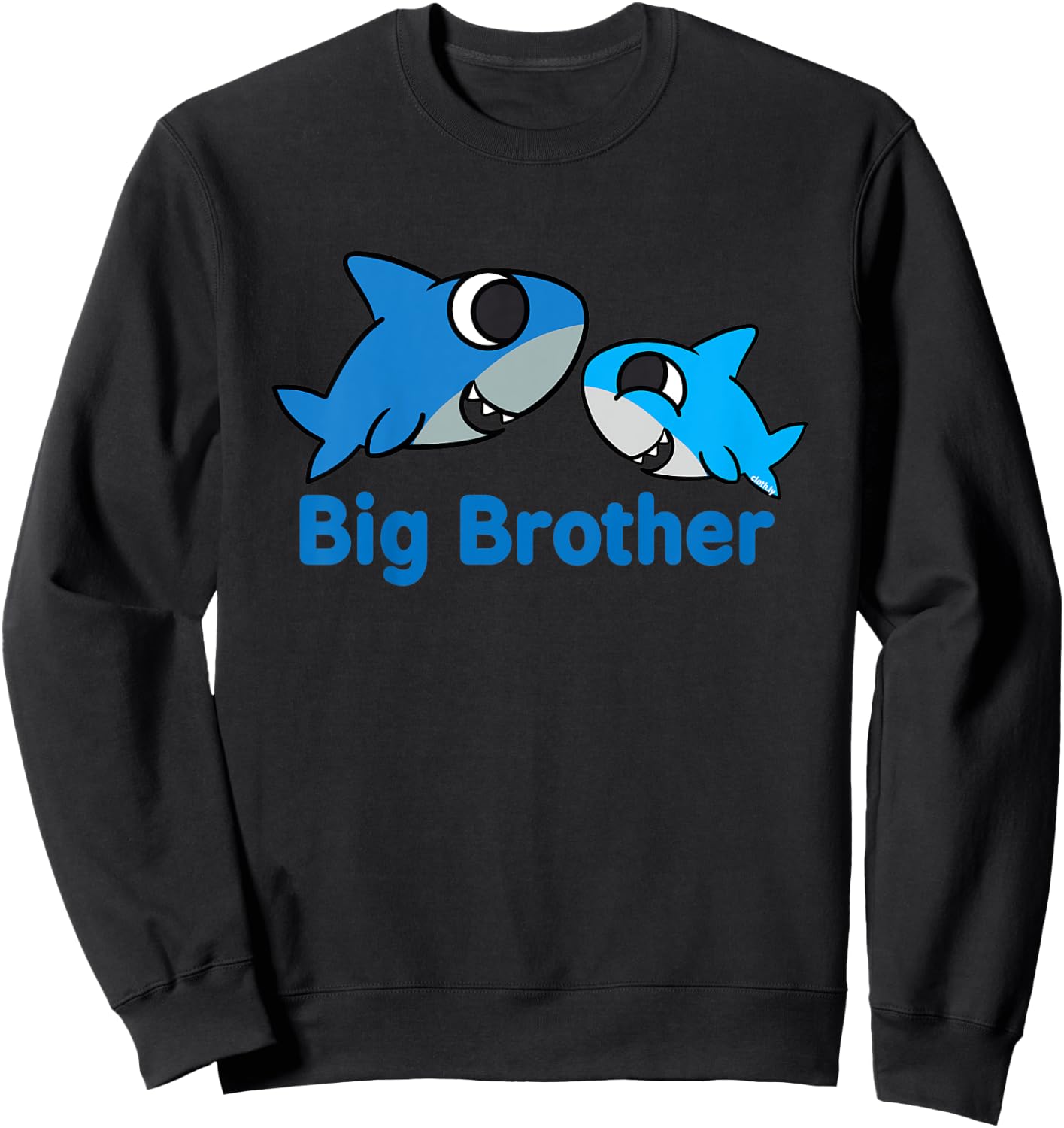 Kids Big Brother Funny Shark for Brothers Sweatshirt - Sweatshirt | Black