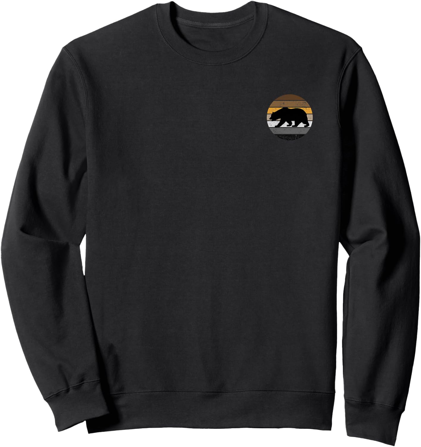 Gay Bear Pride Distressed Men Pocket Sweatshirt - Sweatshirt | Black
