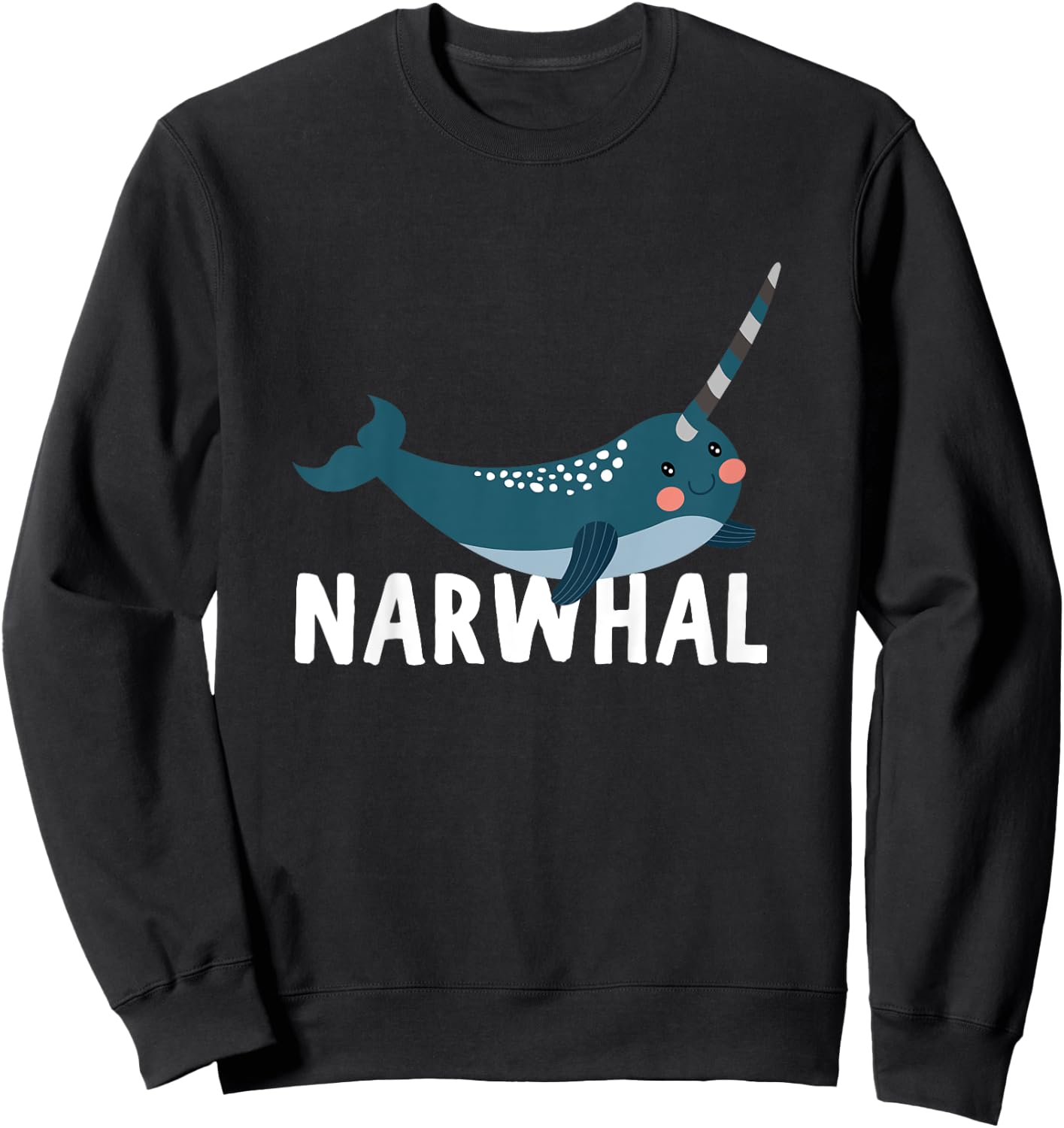 Narwhal Shirt For Boys Or Girls | Cute Narwhal Gift Sweatshirt - Sweatshirt | Black