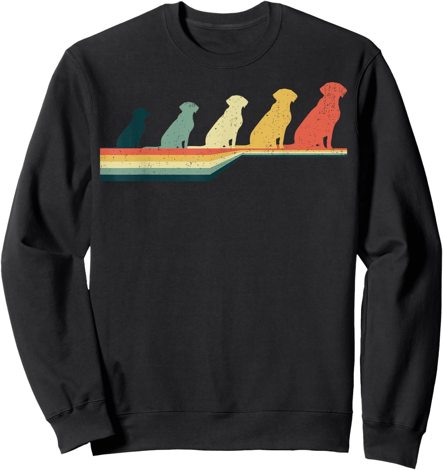 LAB , Vintage Retro Style Sweatshirt - Sweatshirt | Black