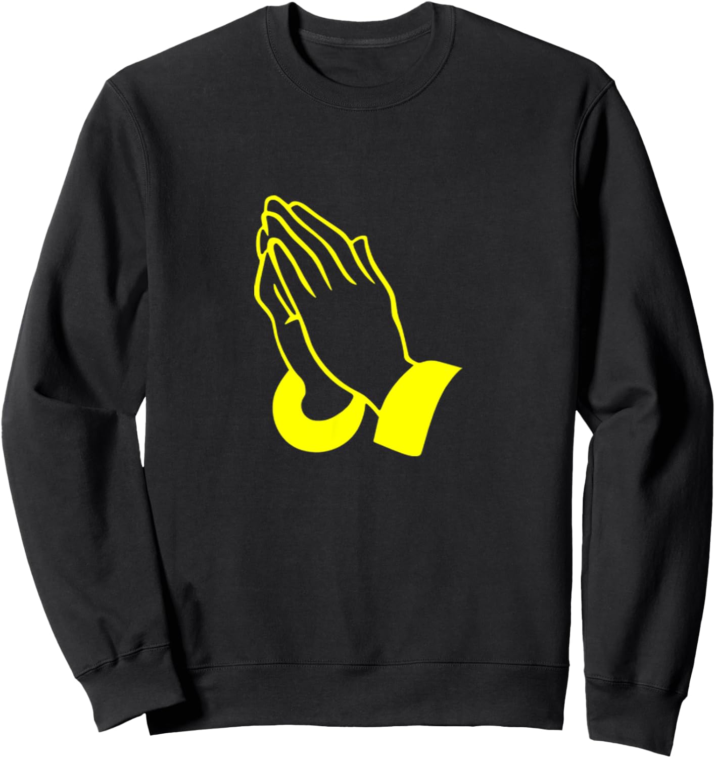 PRAYING HANDS GOD JESUS Print Sweatshirt - Sweatshirt | Black