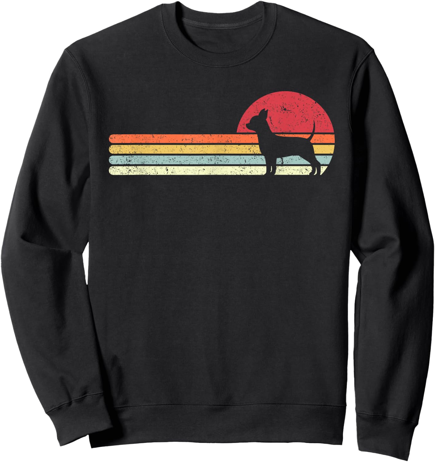 Chihuahua Shirt. Retro Style Sweatshirt - Sweatshirt | Black