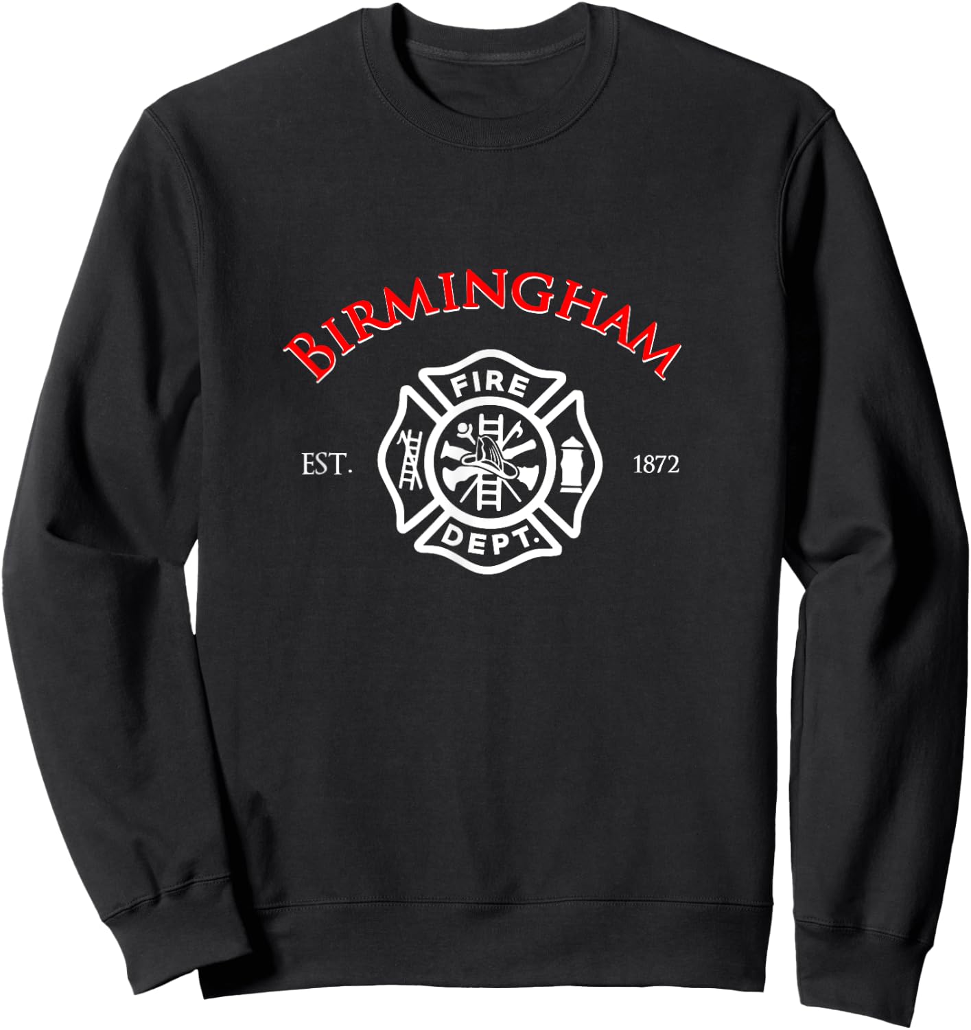 City of Birmingham Fire Rescue Alabama Firefighter Sweatshirt - Sweatshirt | Black