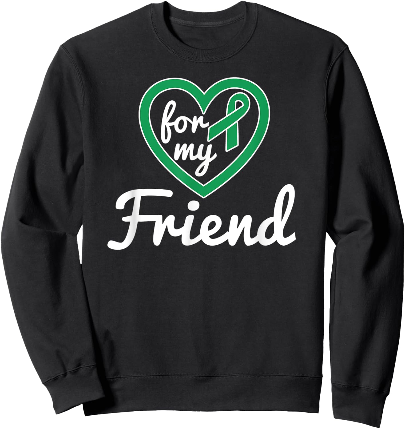 Liver Cancer Shirts for Friend Ribbon Awareness Products Sweatshirt - Sweatshirt | Black
