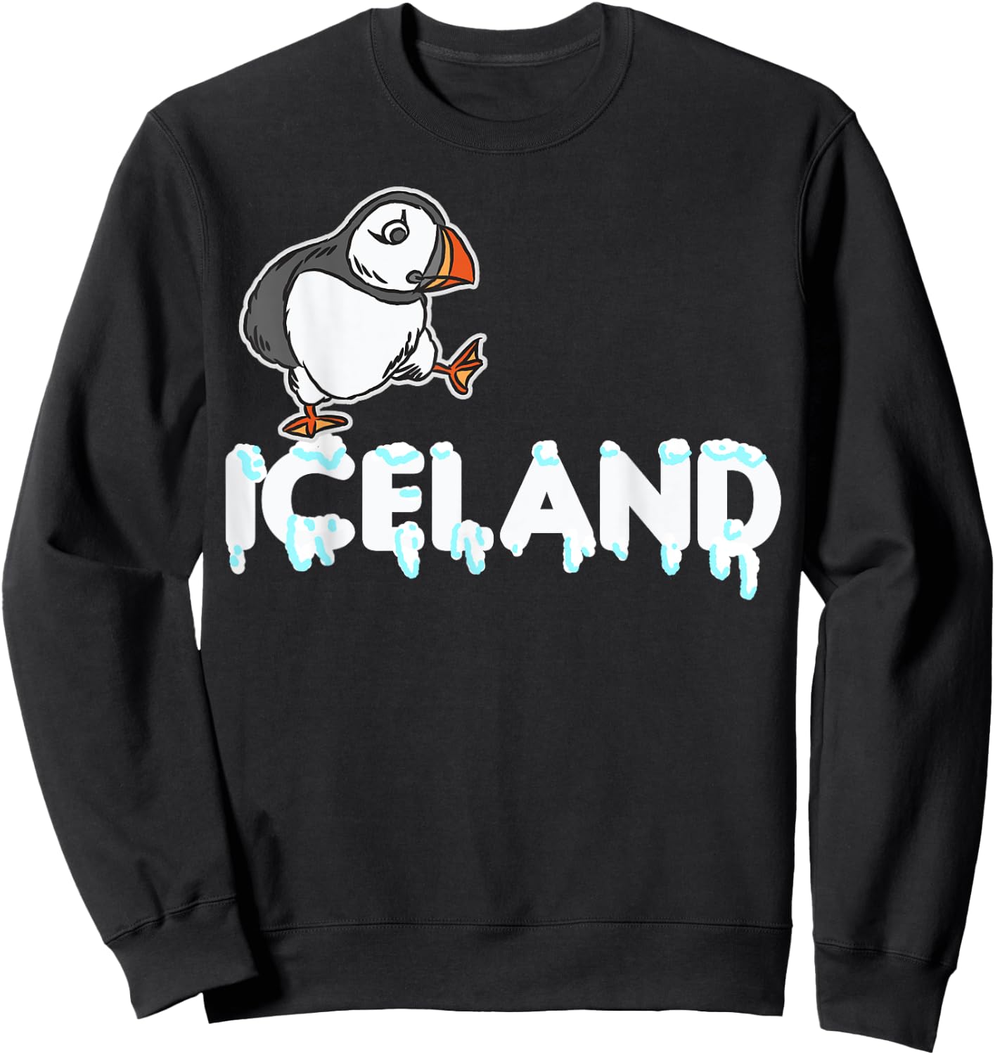 Iceland Puffin Funny Bird Animals Lover Sweatshirt - Sweatshirt | Black