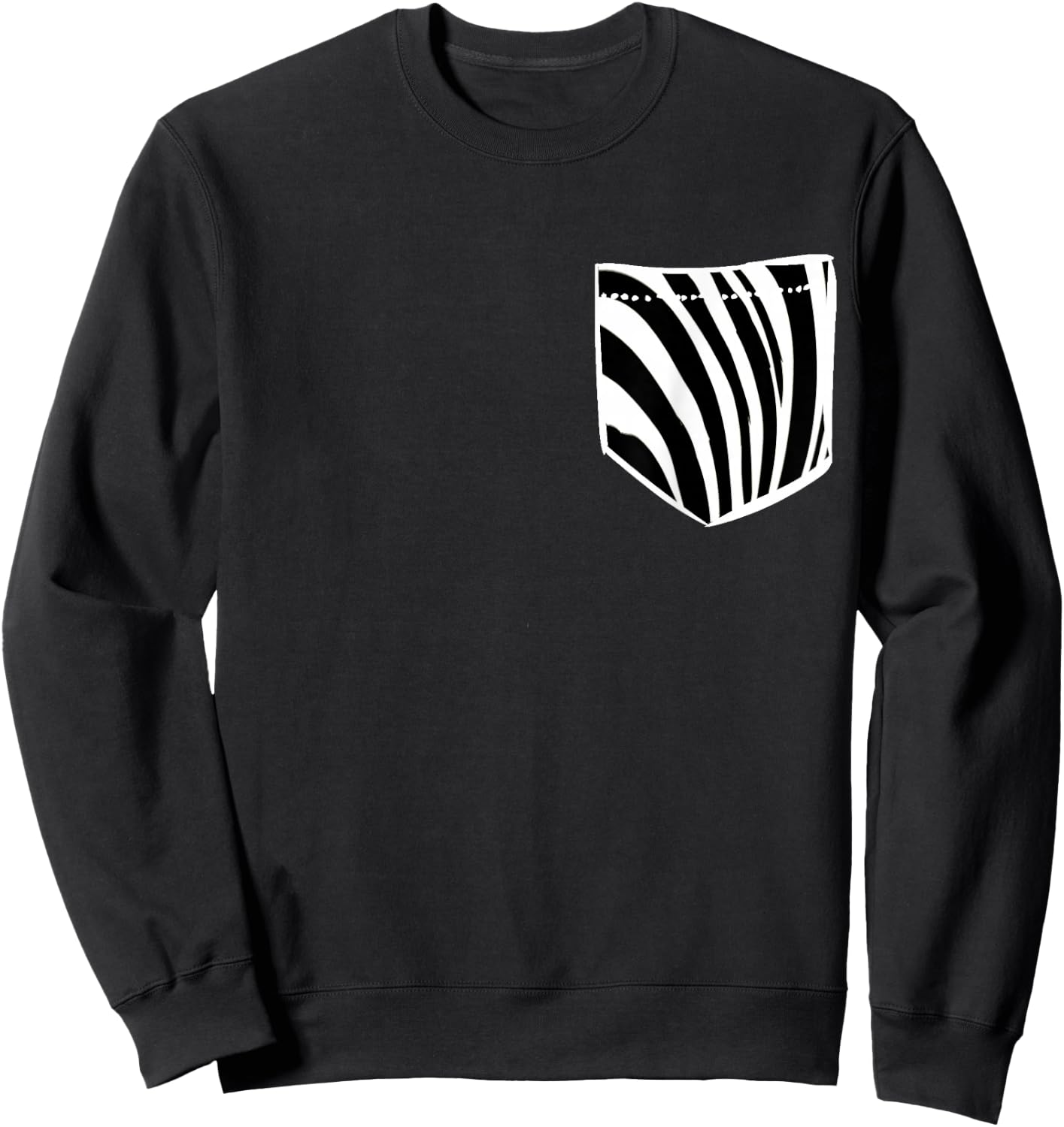 Zebra Pocket Safari African Wildness Wildlife Shirt Gift Sweatshirt - Sweatshirt | Black