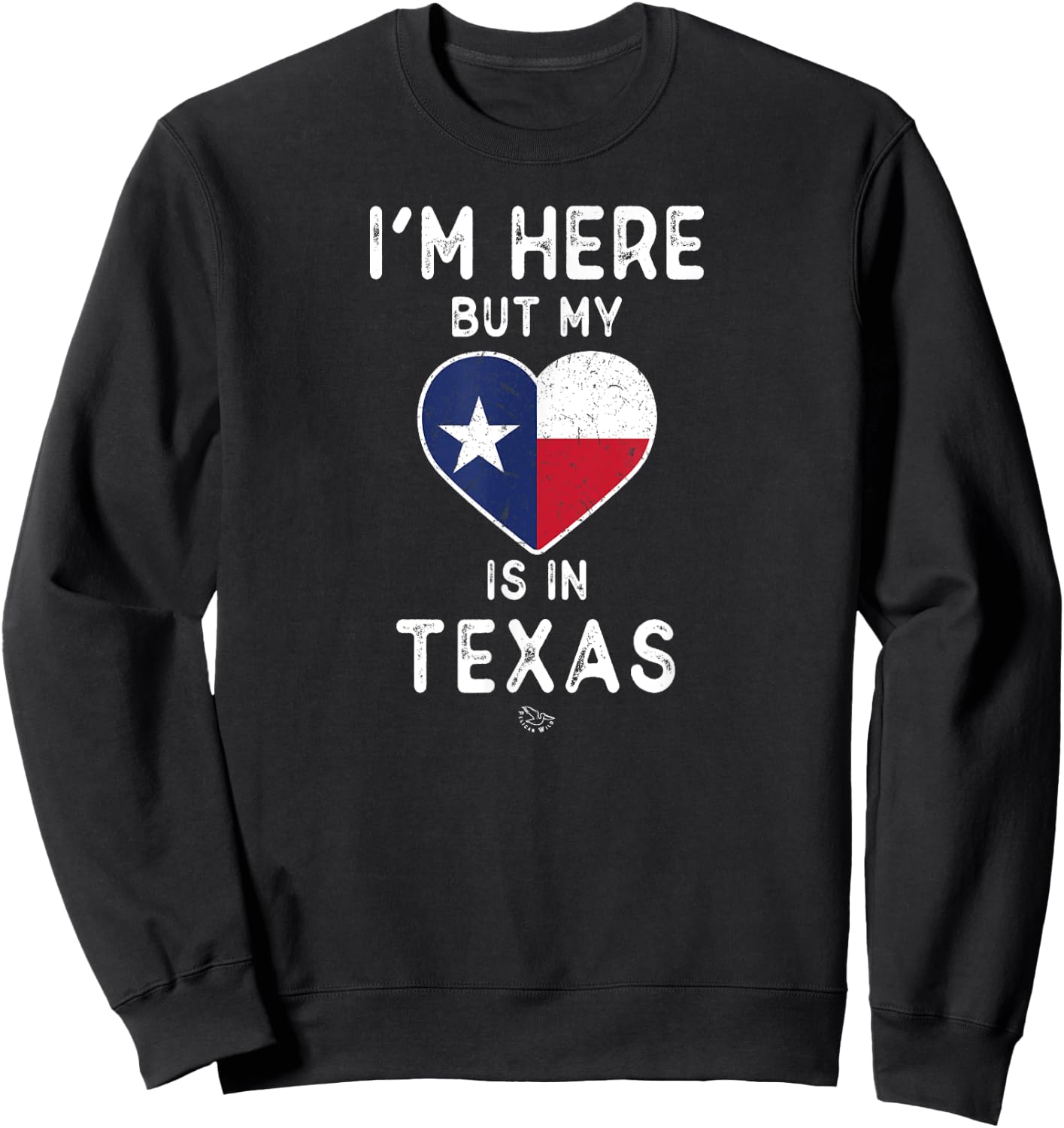 My Heart is in Texas Shirt - Texas Flag Gift Sweatshirt - Sweatshirt | Black