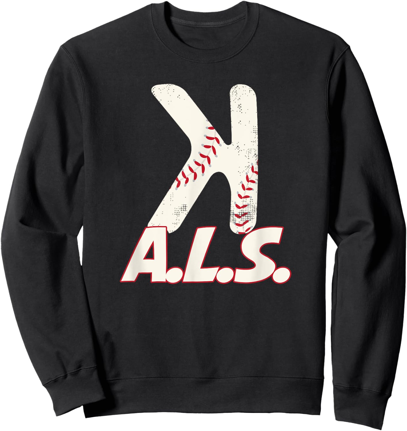 StriKe Out ALS Trendy Baseball Shirt To Support Sweatshirt - Sweatshirt | Black