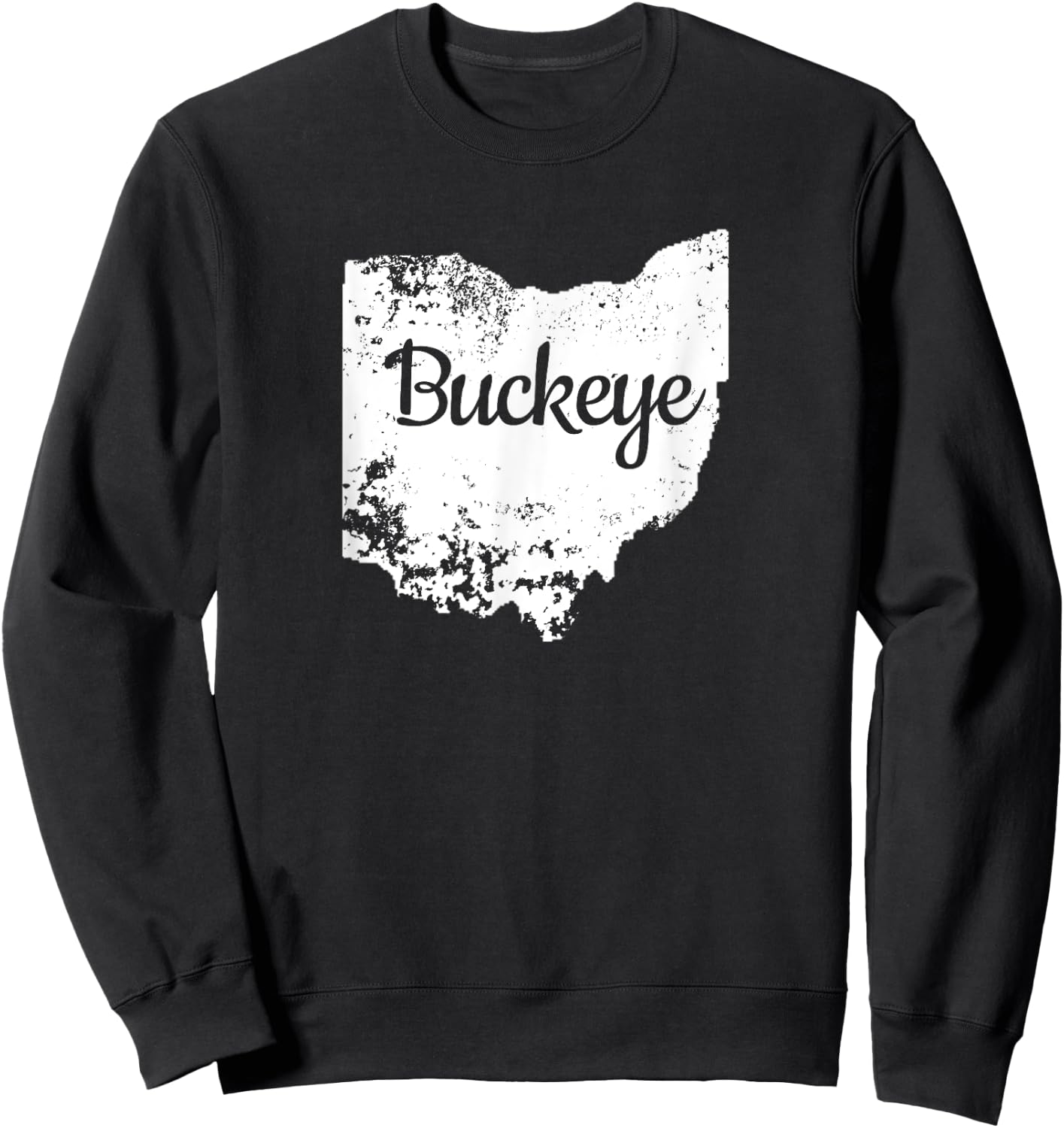 Ohio Shirt OH Love Buckeye State Home Distressed Sweatshirt - Sweatshirt | Black