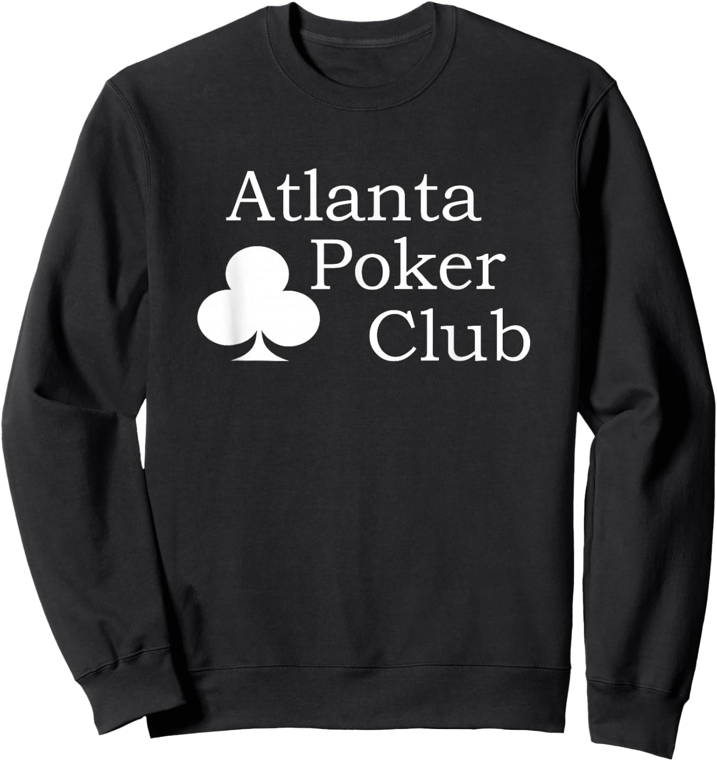 Atlanta Poker Club Classic Big White Logo Sweatshirt - Sweatshirt | Black