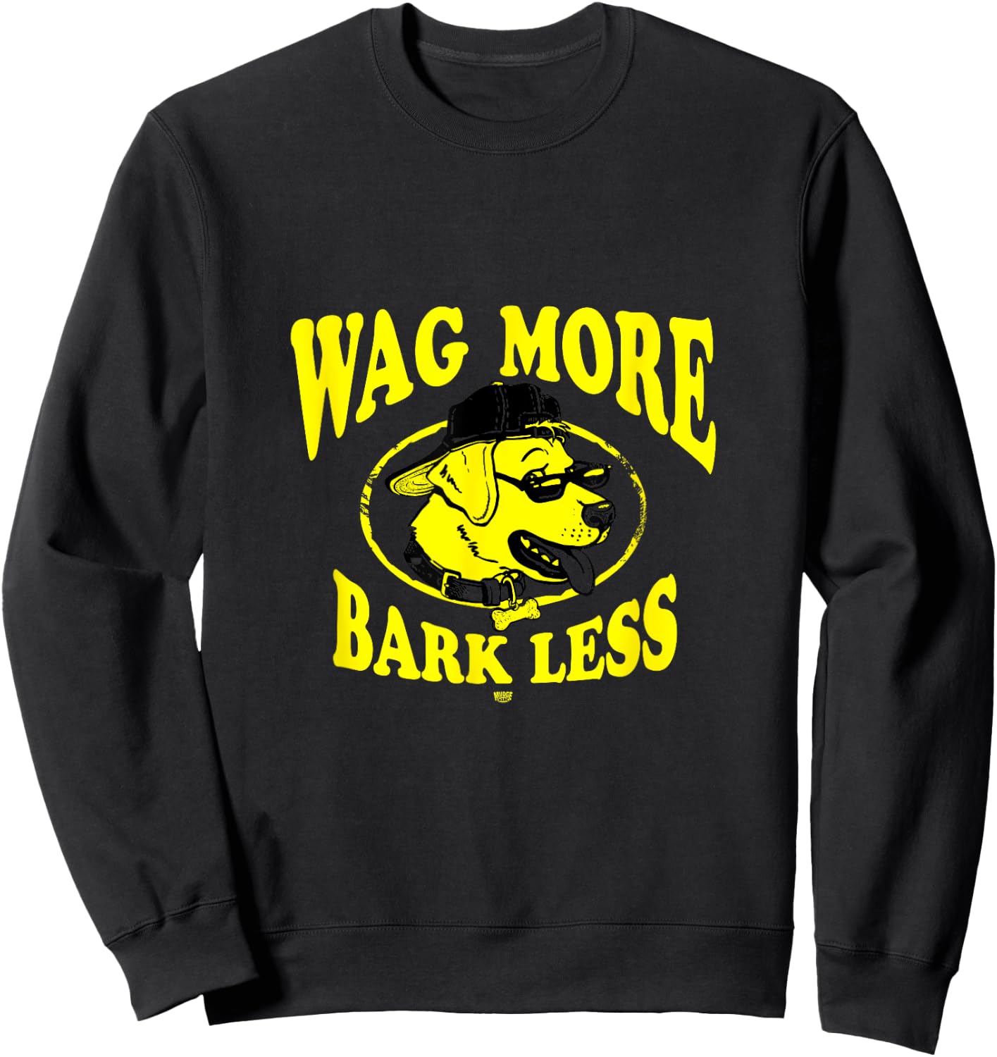 Wag More Bark Less Golden Retriever Sweatshirt - Sweatshirt | Black