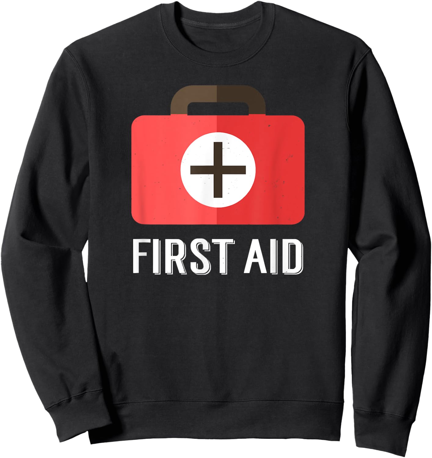 Red First Aid kit | Great Cross Emergency Lifeguard Staff Sweatshirt - Sweatshirt | Black