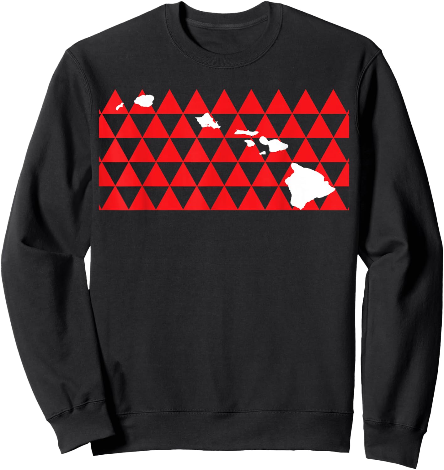 Hawaiian Islands Tribal Shark T Shirt, Hi Hawaii Shirt Sweatshirt - Sweatshirt | Black