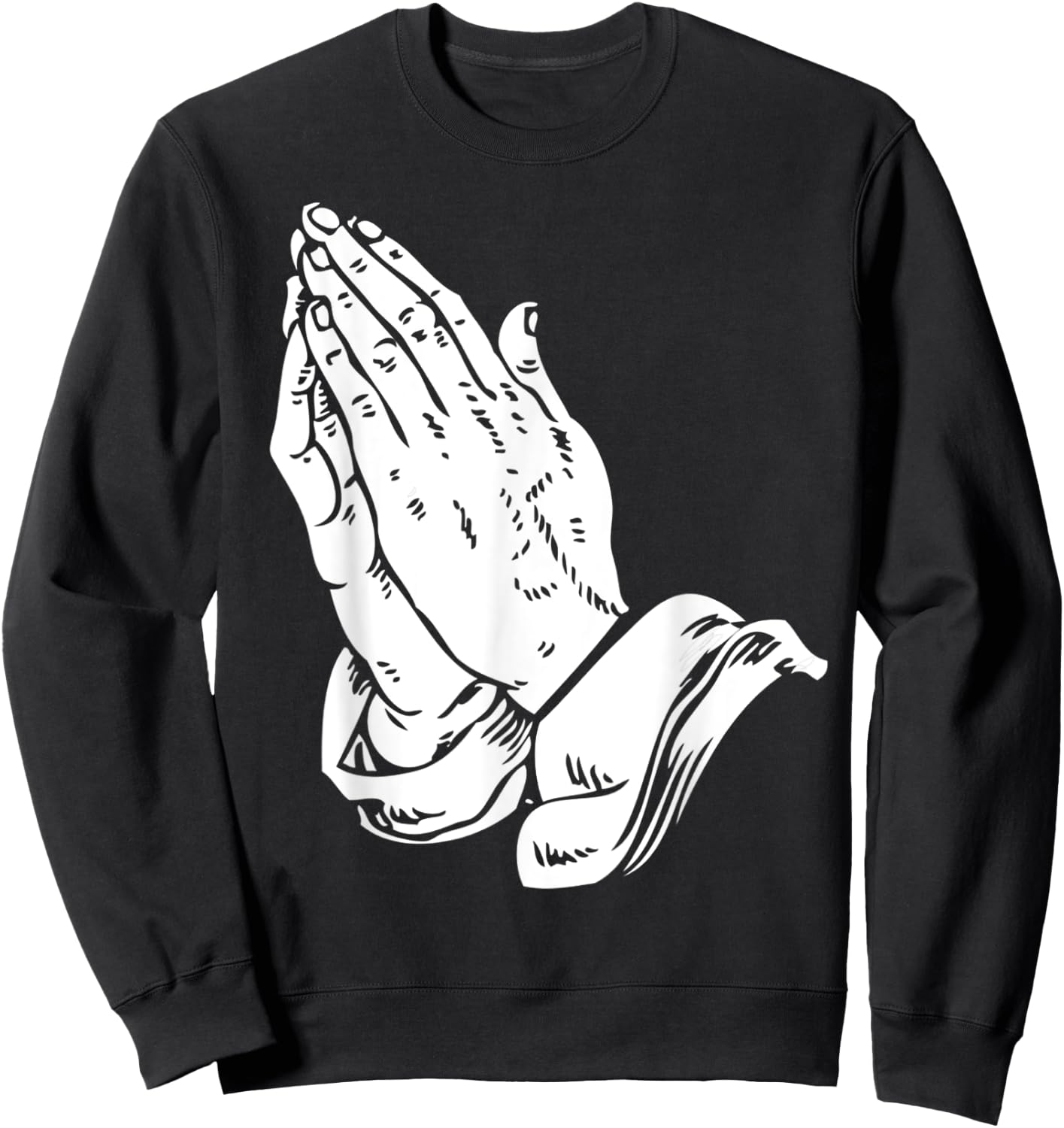 Praying Hands T Shirt - Cool Christian religious Jesus Sweatshirt - Sweatshirt | Black