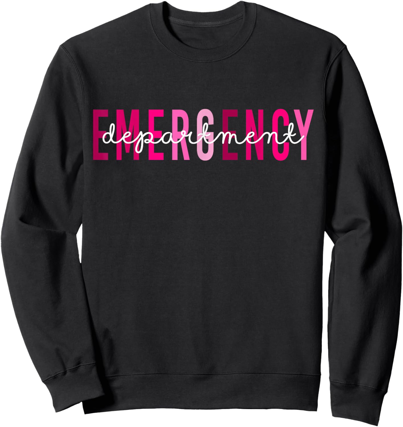 Emergency Department Emergency Room Nurse Breast Cancer Sweatshirt - Sweatshirt | Black