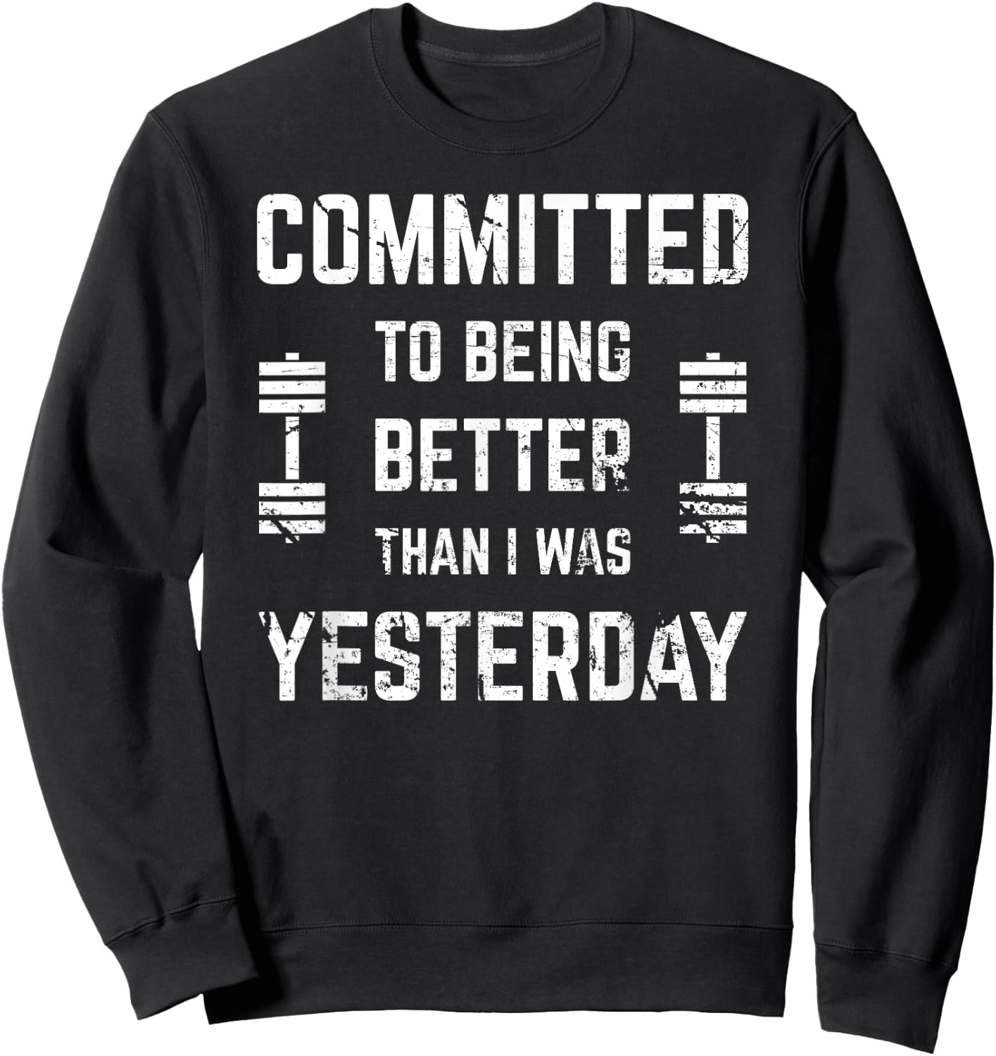 Fitness Motivation & Women With Saying Gym Workout Sweatshirt - Sweatshirt | Black