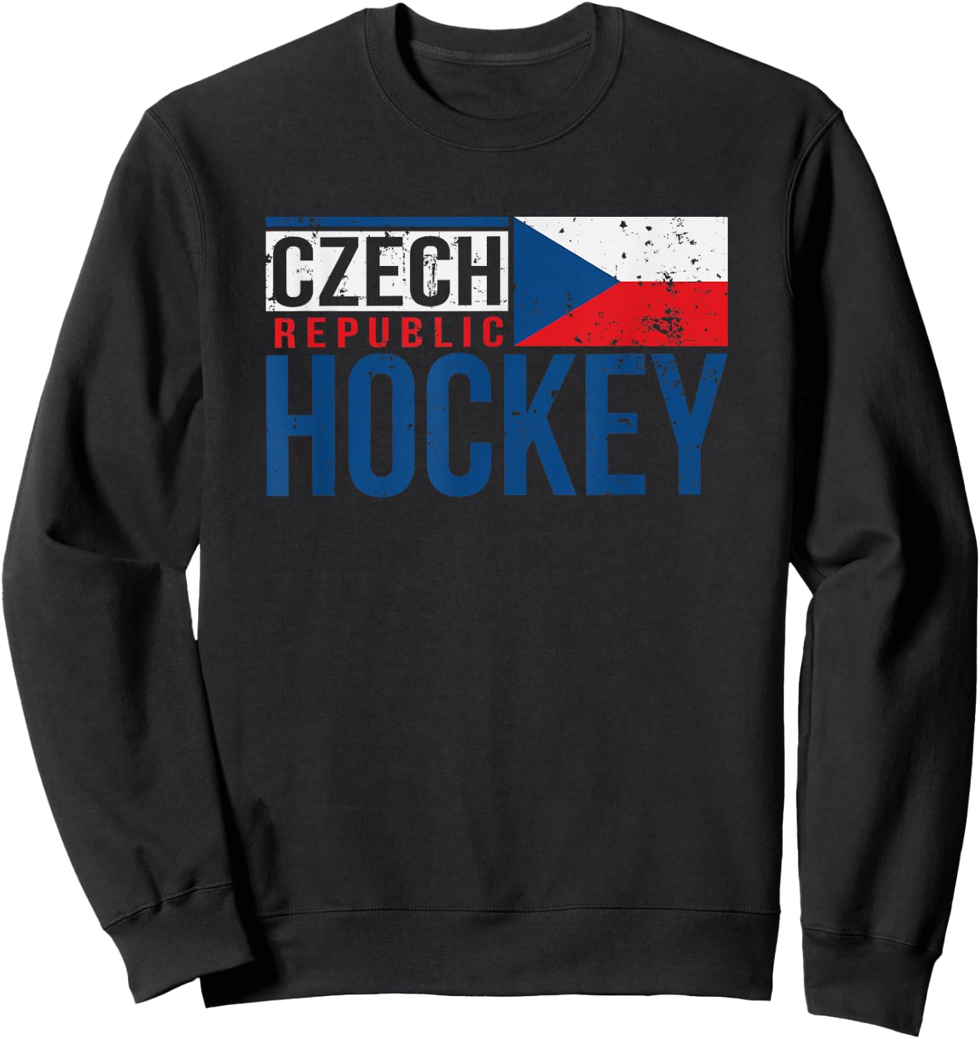 Czech Republic Czechia Hockey International Ice Supporter Sweatshirt - Sweatshirt | Black