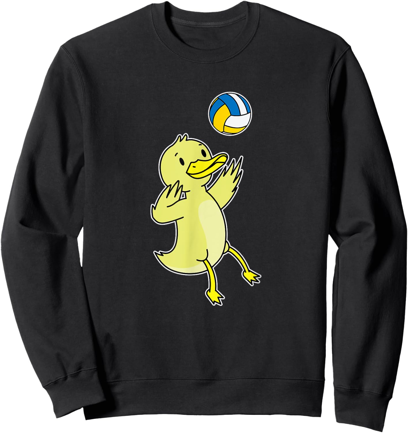 Duck plays Volleyball Sweatshirt - Sweatshirt | Black