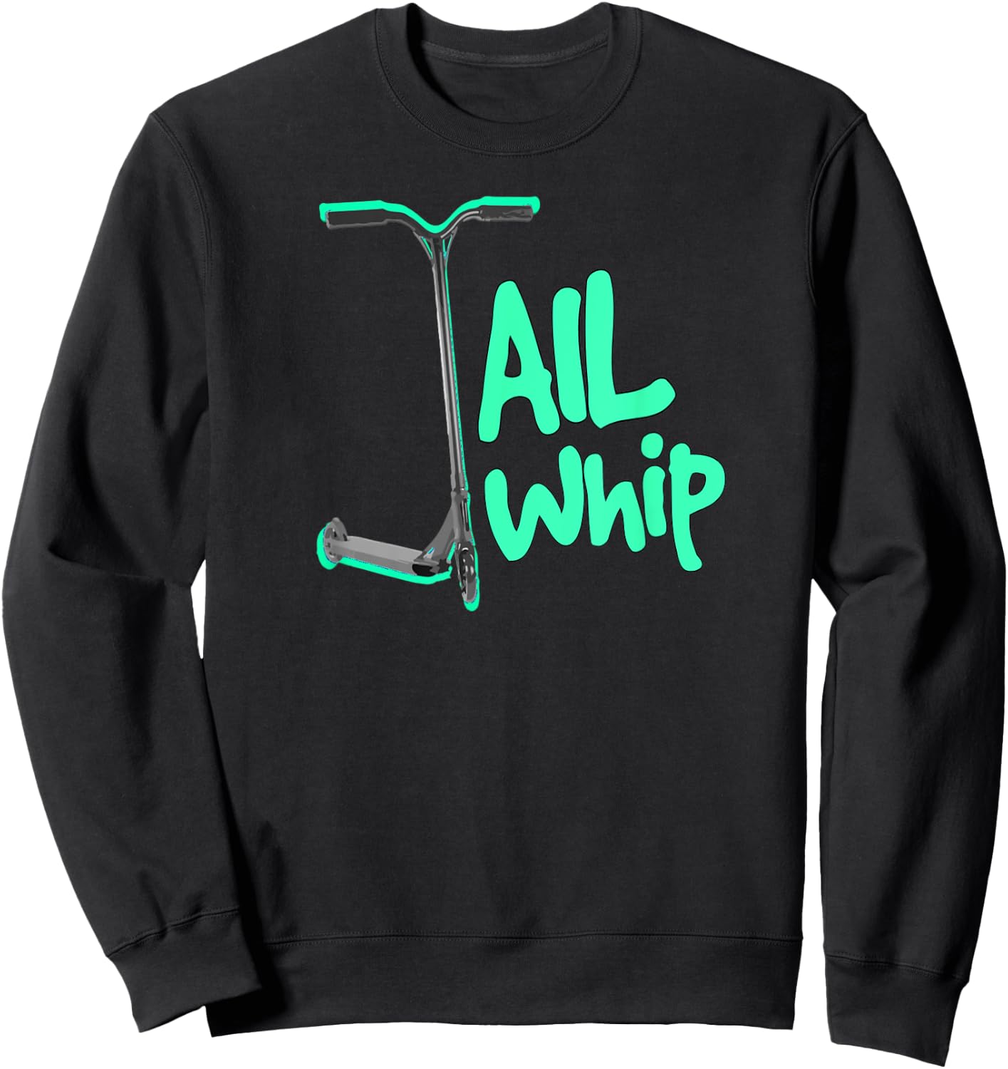 Pro Scooter Tailwhip Top For Boys & Men, Turquoise Scooter Sweatshirt - Sweatshirt | Black