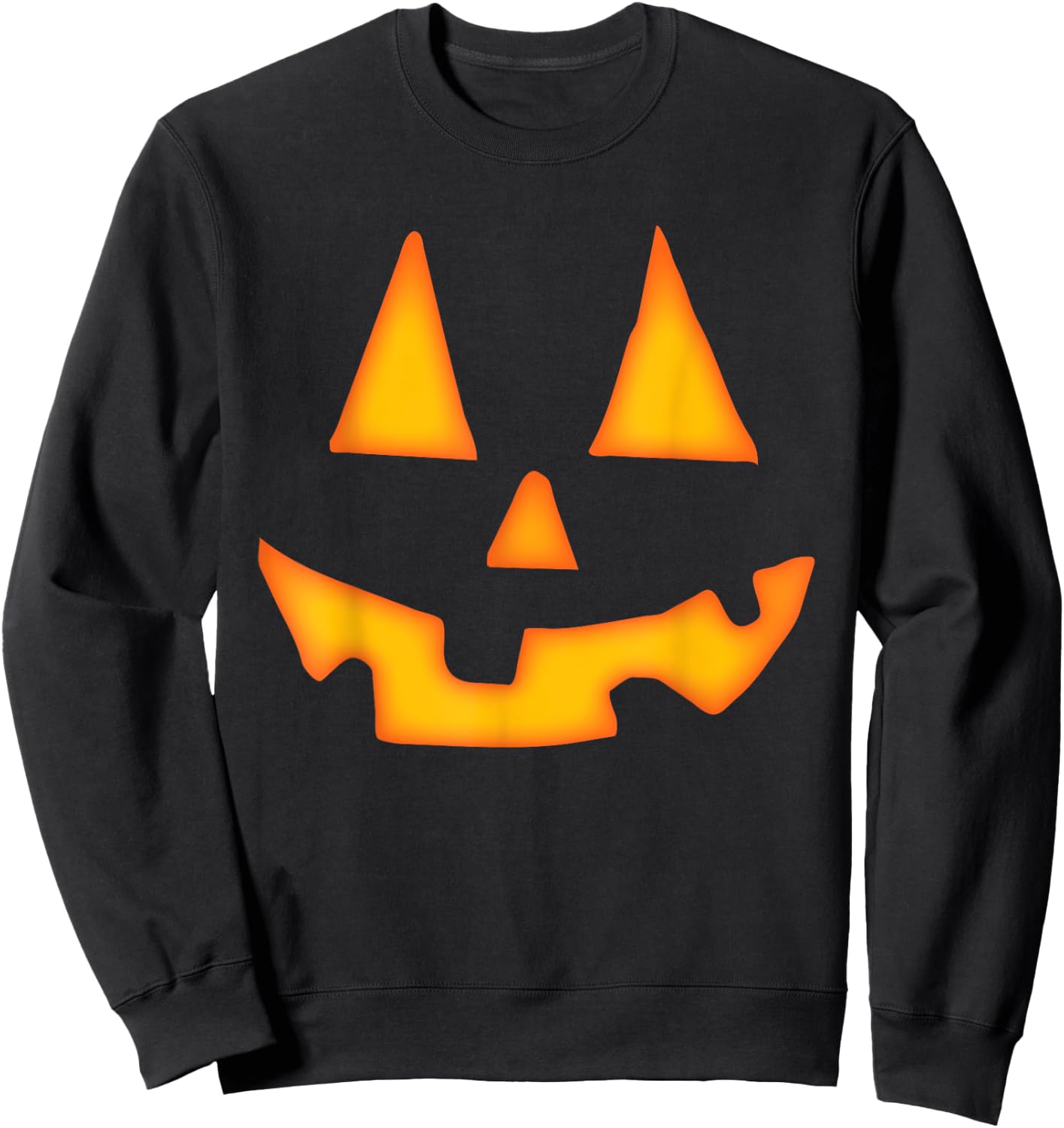 Pumpkin Halloween Women Jack O Lantern Face Sweatshirt - Sweatshirt | Black