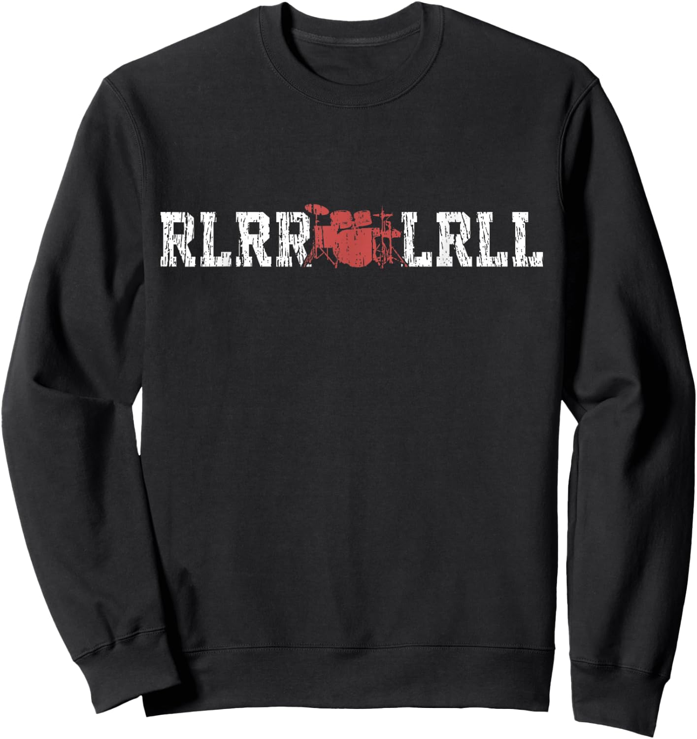 Drums Paradiddle Drum Vintage Gift Drummer Sweatshirt - Sweatshirt | Black