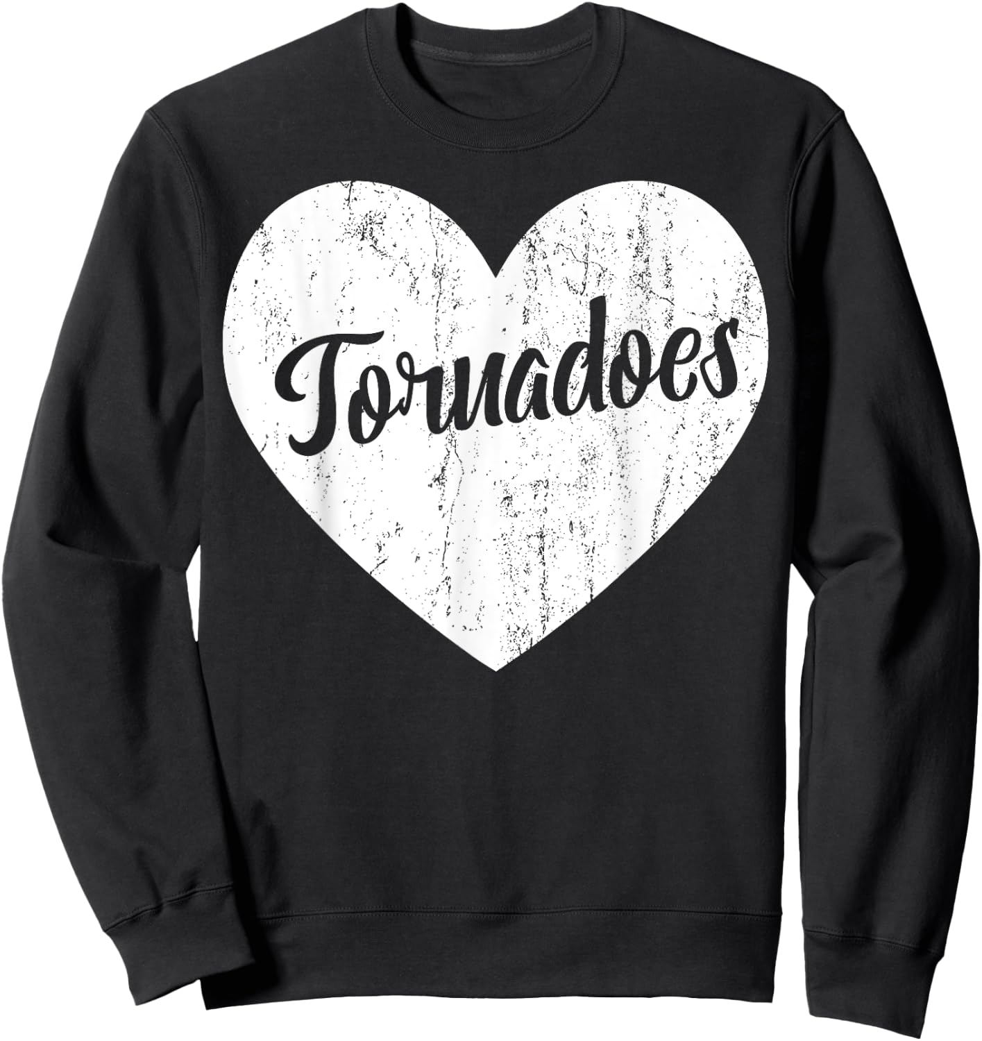 Tornadoes School Sports Fan Team Spirit Mascot Heart Gift Sweatshirt - Sweatshirt | Black