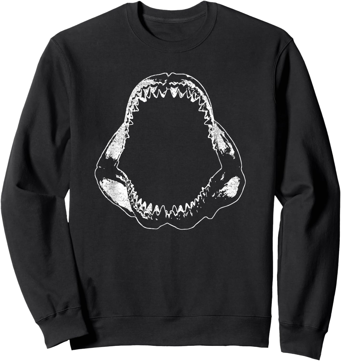 MEGALODON JAW Funny Shark Teeth Collector Sweatshirt - Sweatshirt | Black