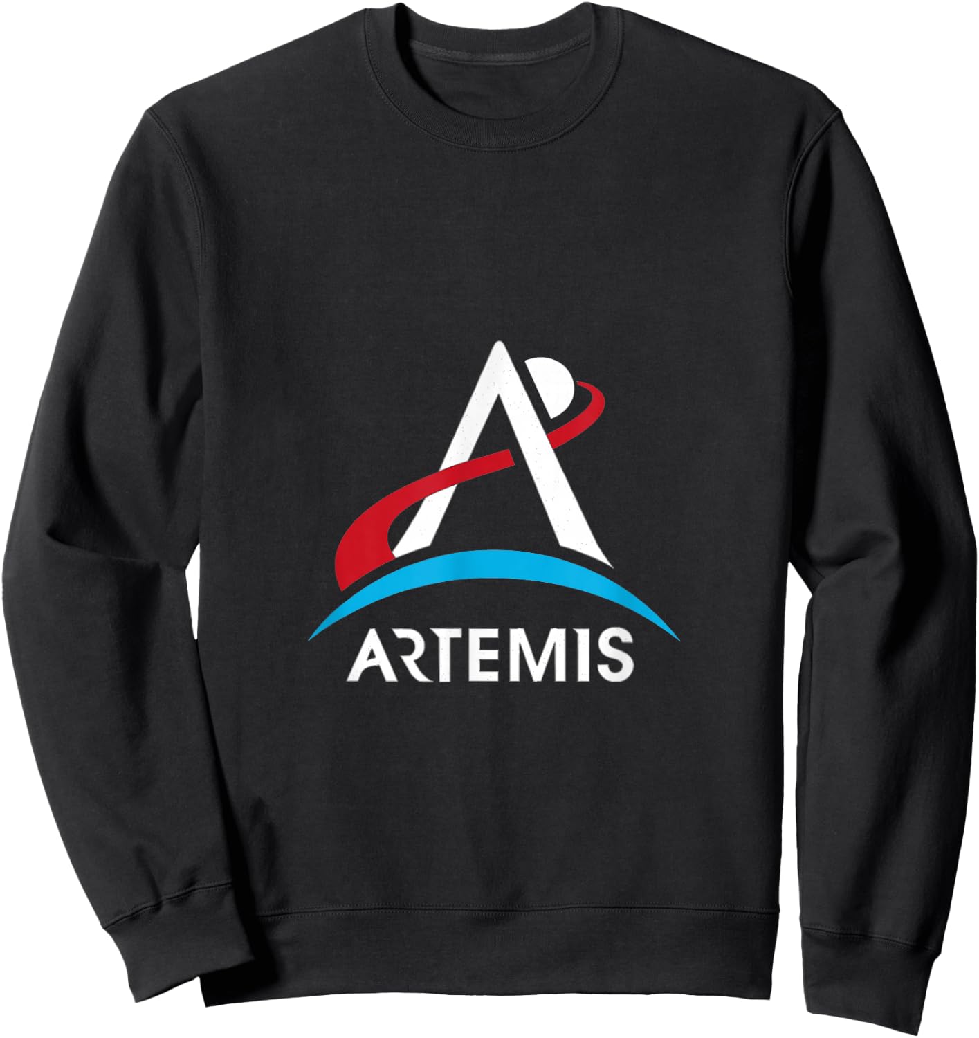 Official NASA Artemis Program White Logo Sweatshirt - Sweatshirt | Black