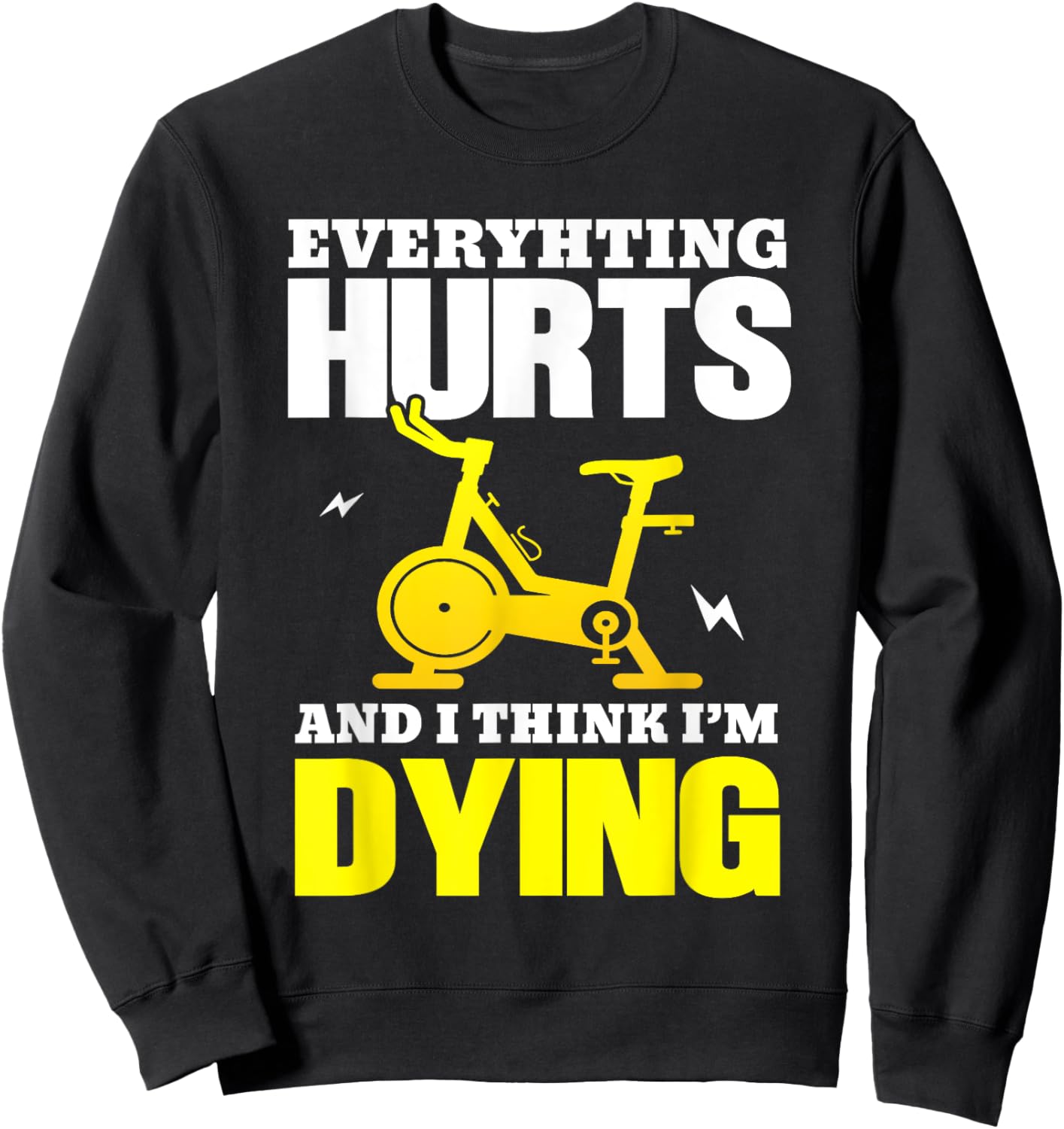 Indoor Spinning Funny Spin Class Sweatshirt - Sweatshirt | Black