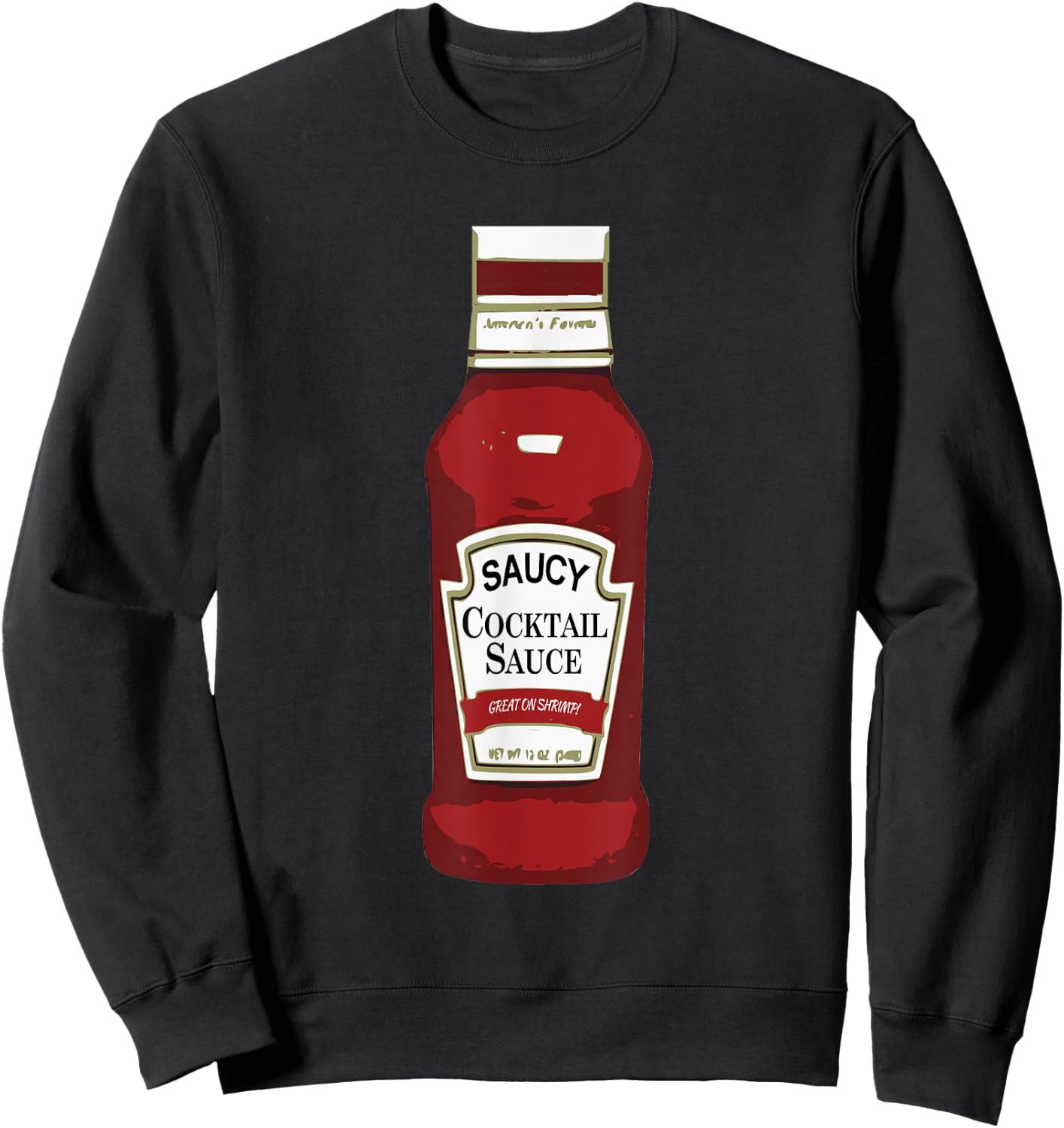 Funny Cocktail Sauce Costume Shirt Matching Group Sweatshirt - Sweatshirt | Black