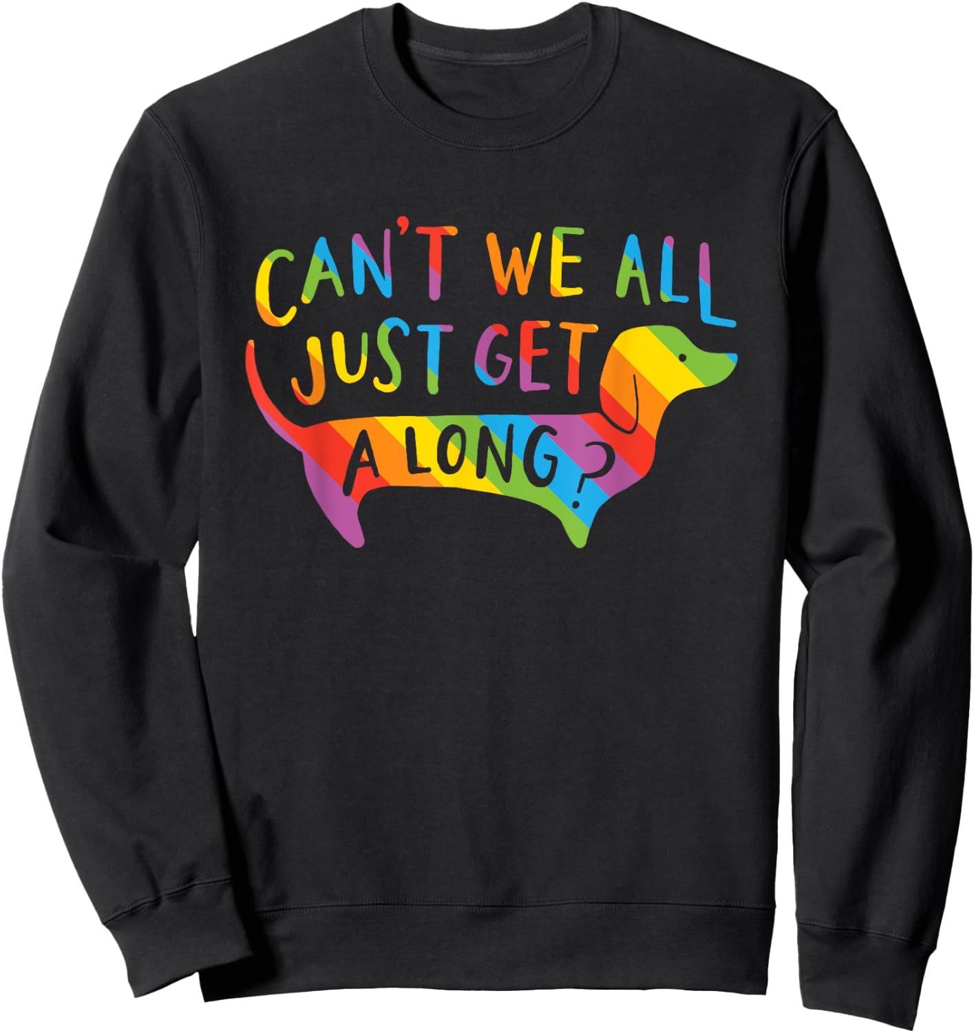 Gay Pride Dachshund Dog Shirt Sweatshirt - Sweatshirt | Black