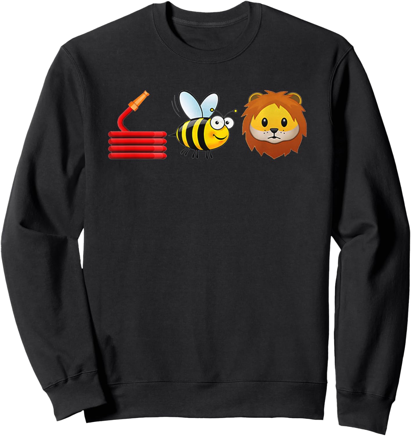Hose Bee Lion I am a FireFighter Sweatshirt - Sweatshirt | Black