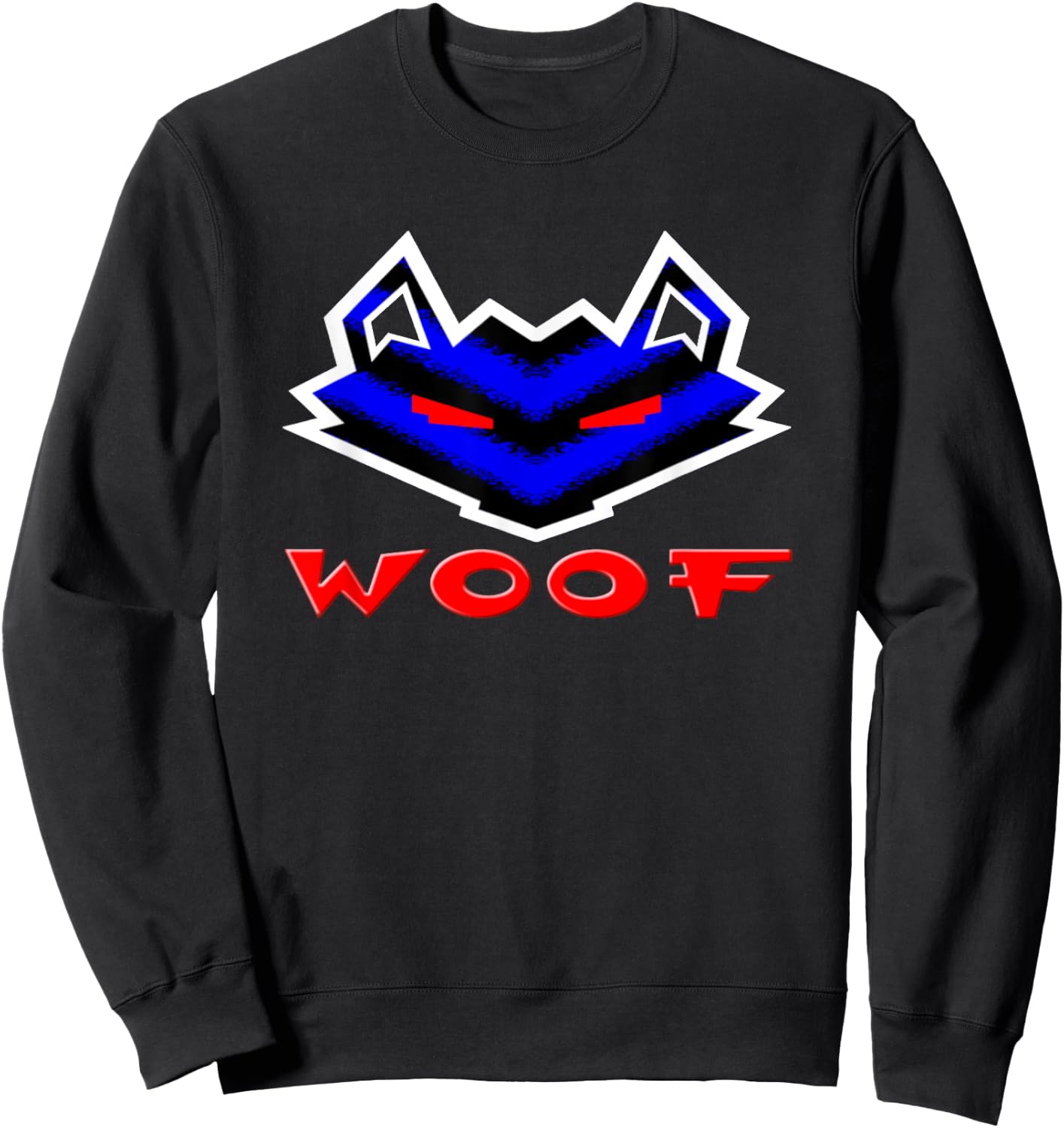 Woof Gay Leather Wolf Fetish Gift, Muscle Men Pup Play Kink Sweatshirt - Sweatshirt | Black