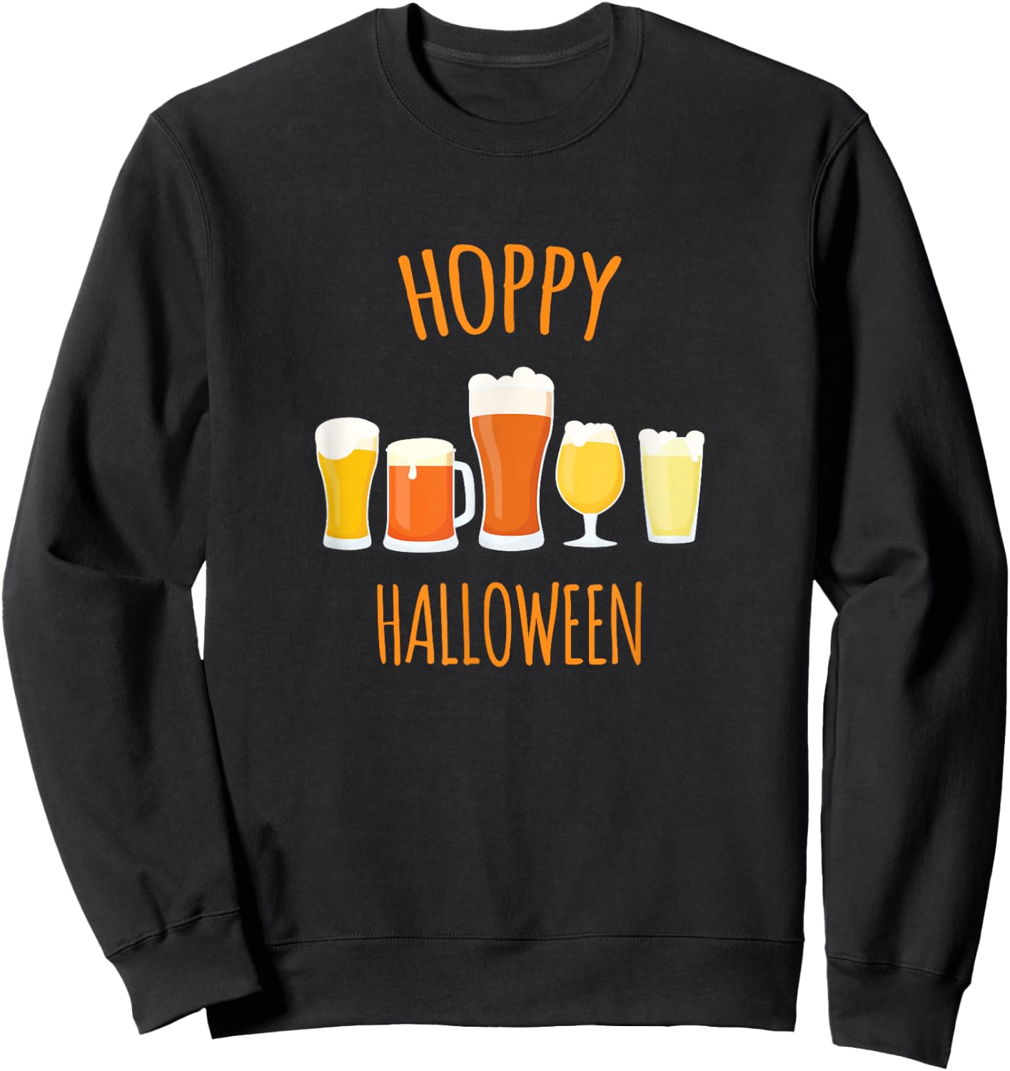 Hoppy Halloween - Funny Halloween Beer Drinking Gift Sweatshirt - Sweatshirt | Black