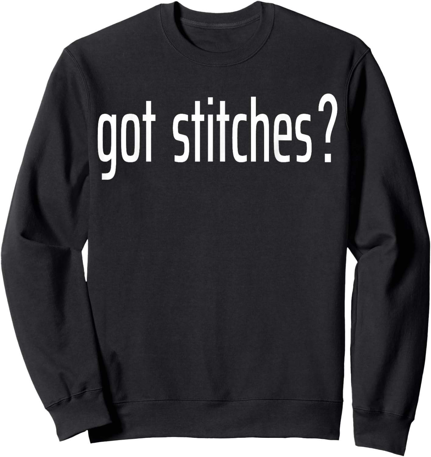 Funny Got Stitches Surgical Surgery Sutures Get Well Sweatshirt - Sweatshirt | Black