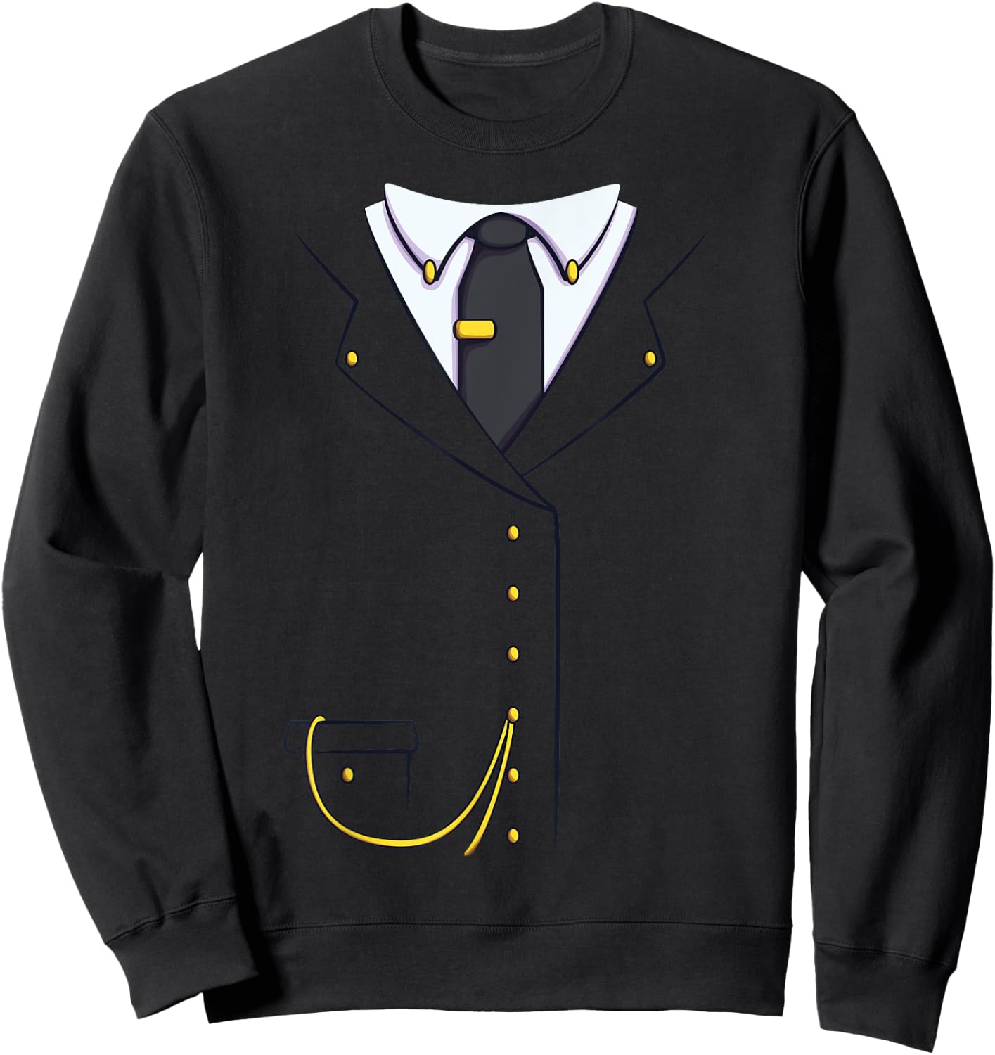 Train Conductor Costume for Halloween Cosplay Sweatshirt - Sweatshirt | Black